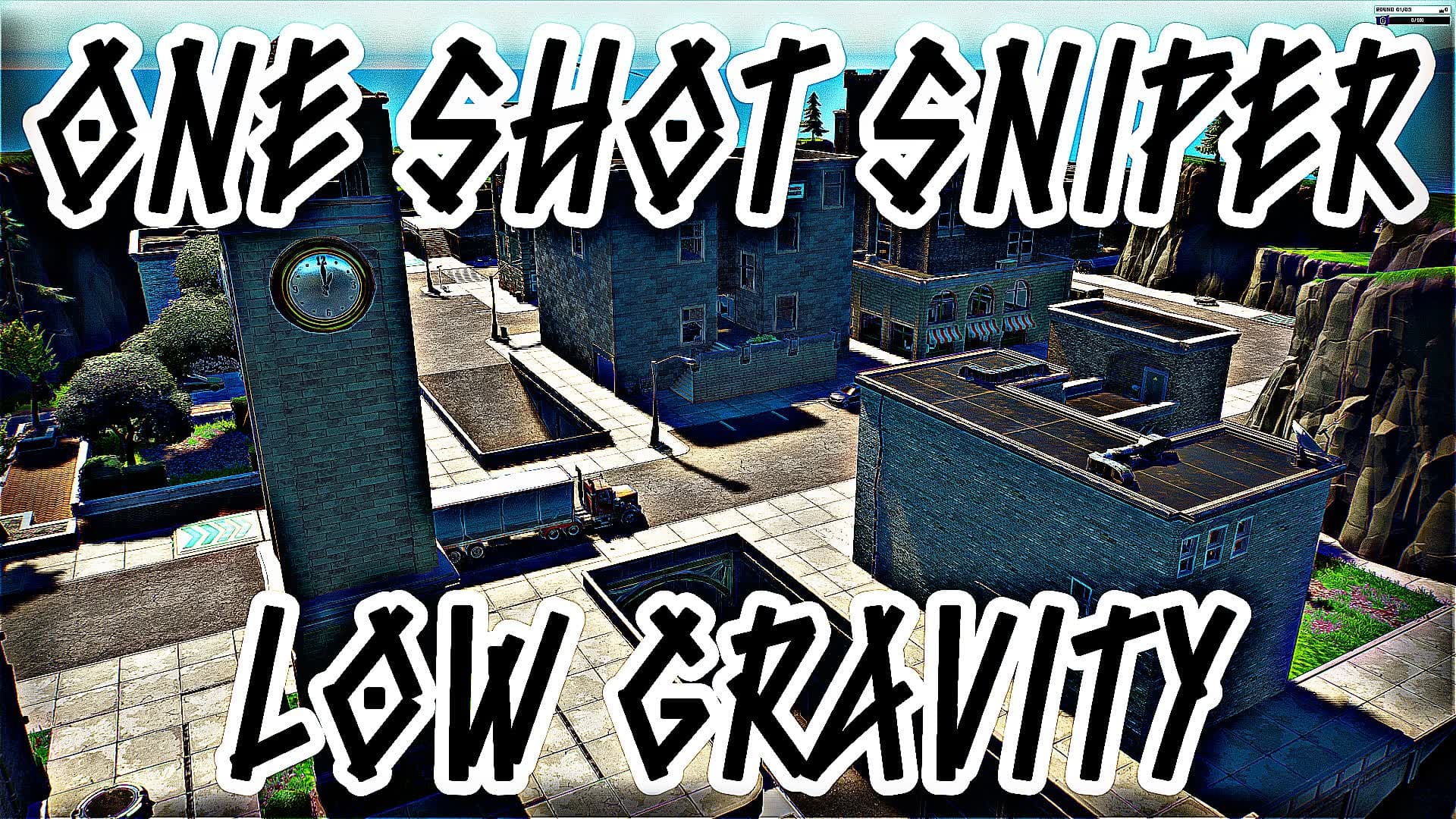 one shot sniper- low gravity β Fortnite Creative map