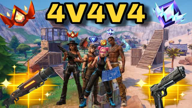 PRO 4V4V4 ZONE WARS REALISTIC - WLBGG — Fortnite Creative map