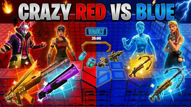 NEW CRAZY RED VS BLUE β Fortnite Creative map