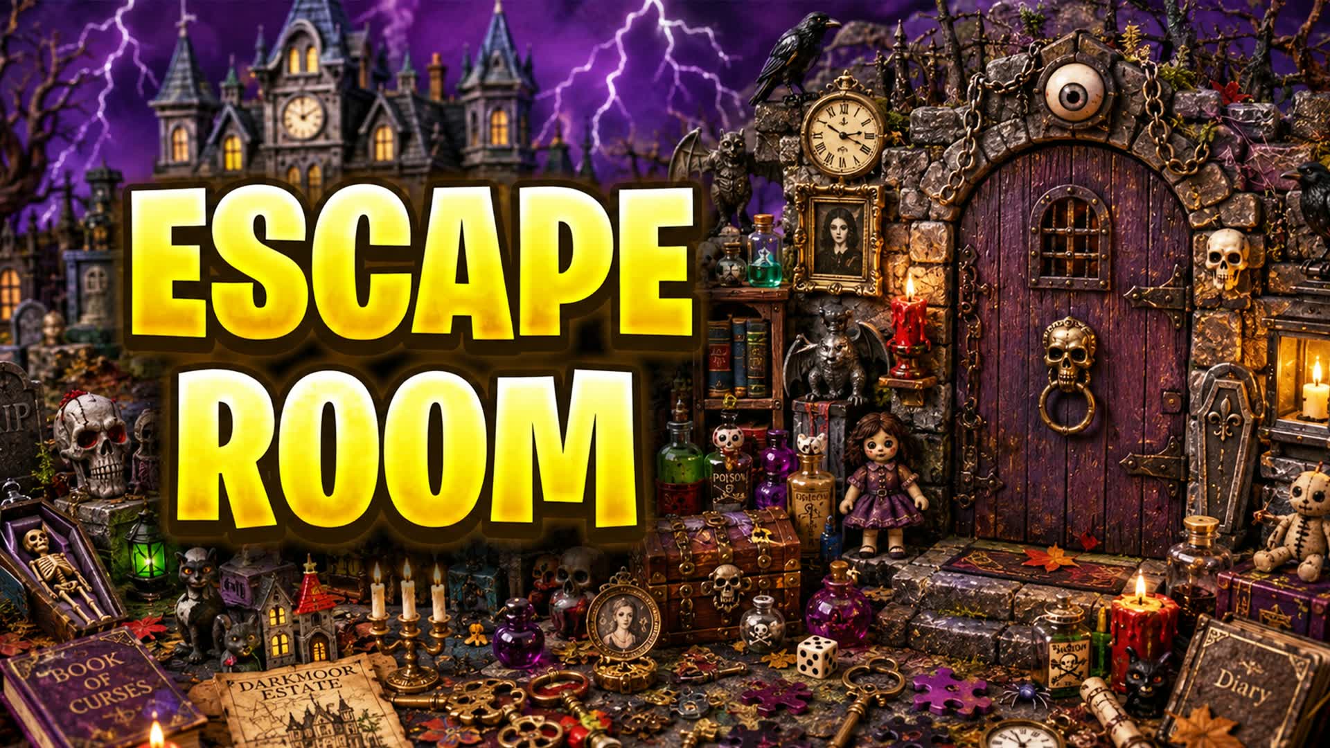 HORROR ESCAPE ROOM FIND TREASURES β Fortnite Creative map