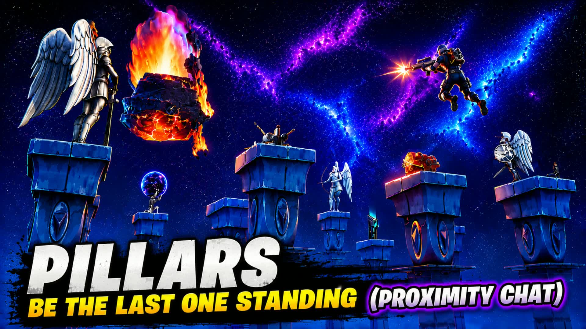 Pillars (Be The Last One Standing) — Fortnite Creative map