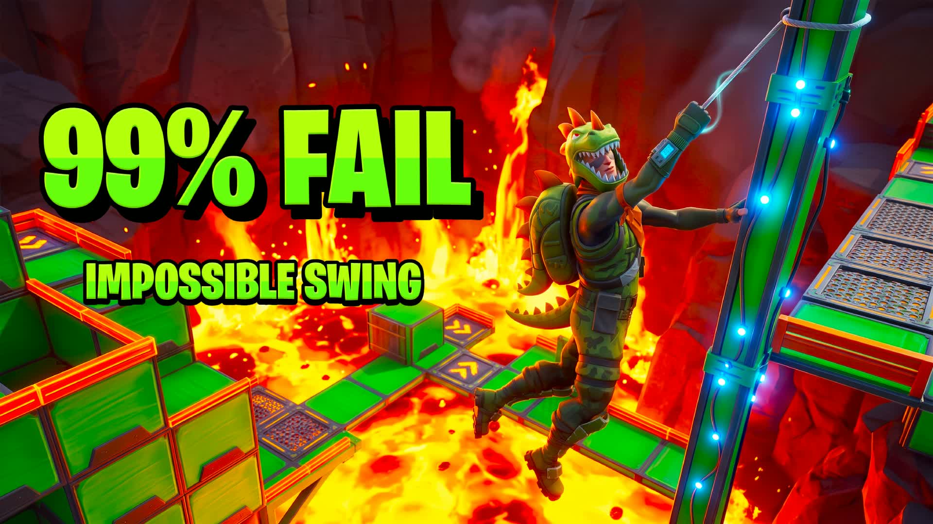 EXTREME SPEEDRUN: Lava Parkour — Fortnite Creative map