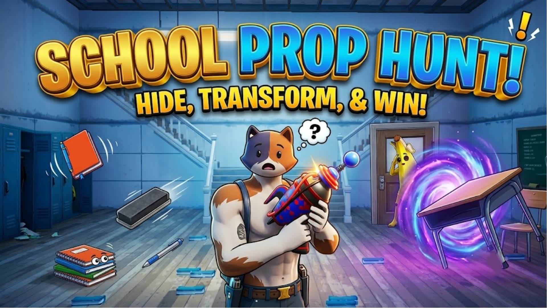 School Prop Hunt — Fortnite Creative map