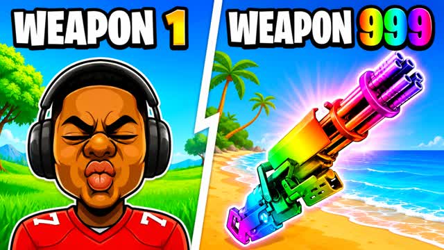 āļø STAR GUN GAME š« ONE SHOT BOTS ā Fortnite Creative map cover art