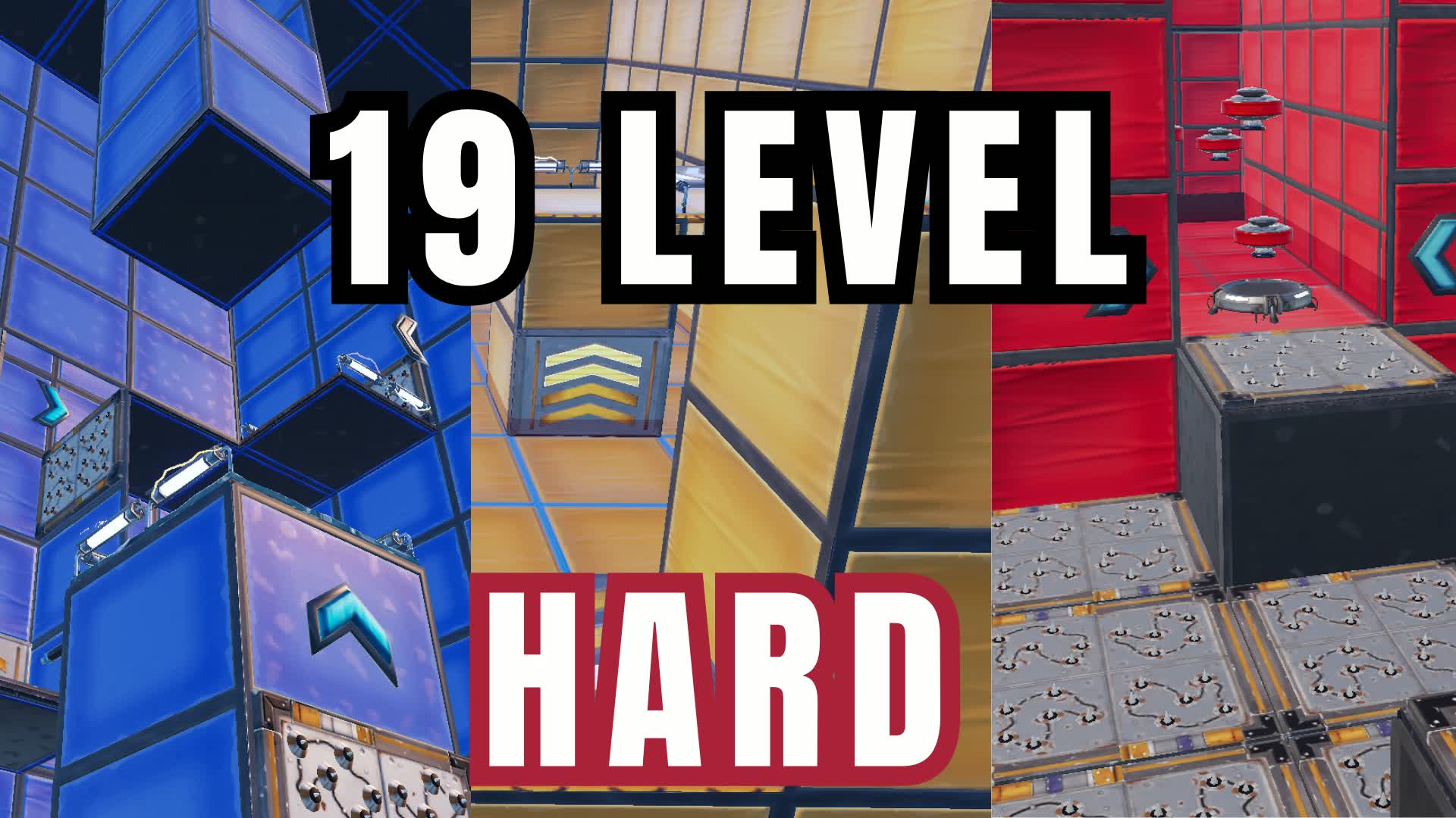 19 Level Hard π΄ Parkour β Fortnite Creative map