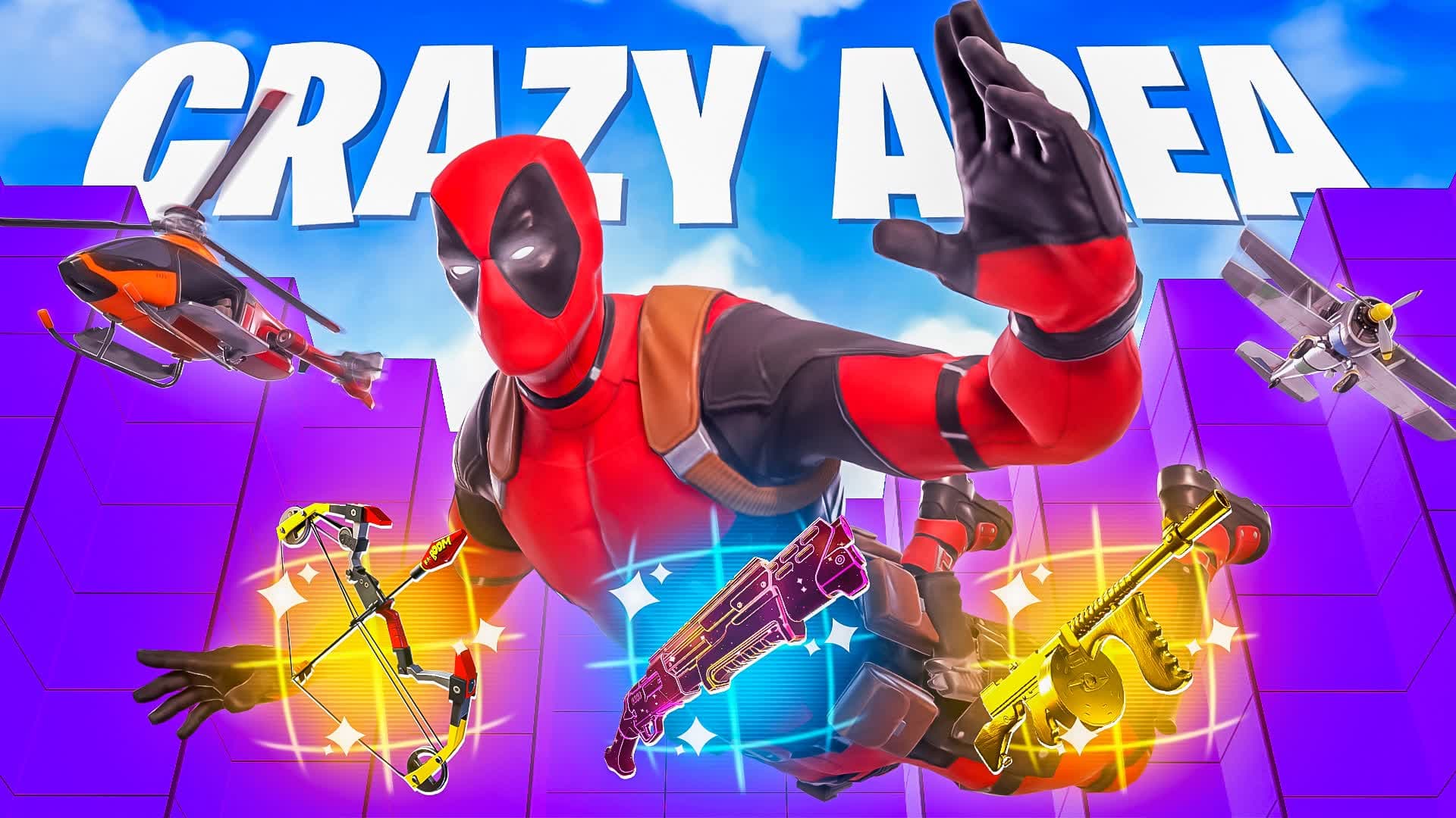 CRAZY AREA FFA - ALL RIDES & WEAPONS — Fortnite Creative map