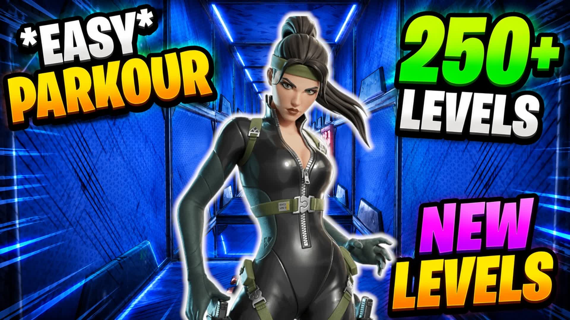 🔥 ¡NEW LEVELS! ✨ Easy Parkour 250+ — Fortnite Creative map