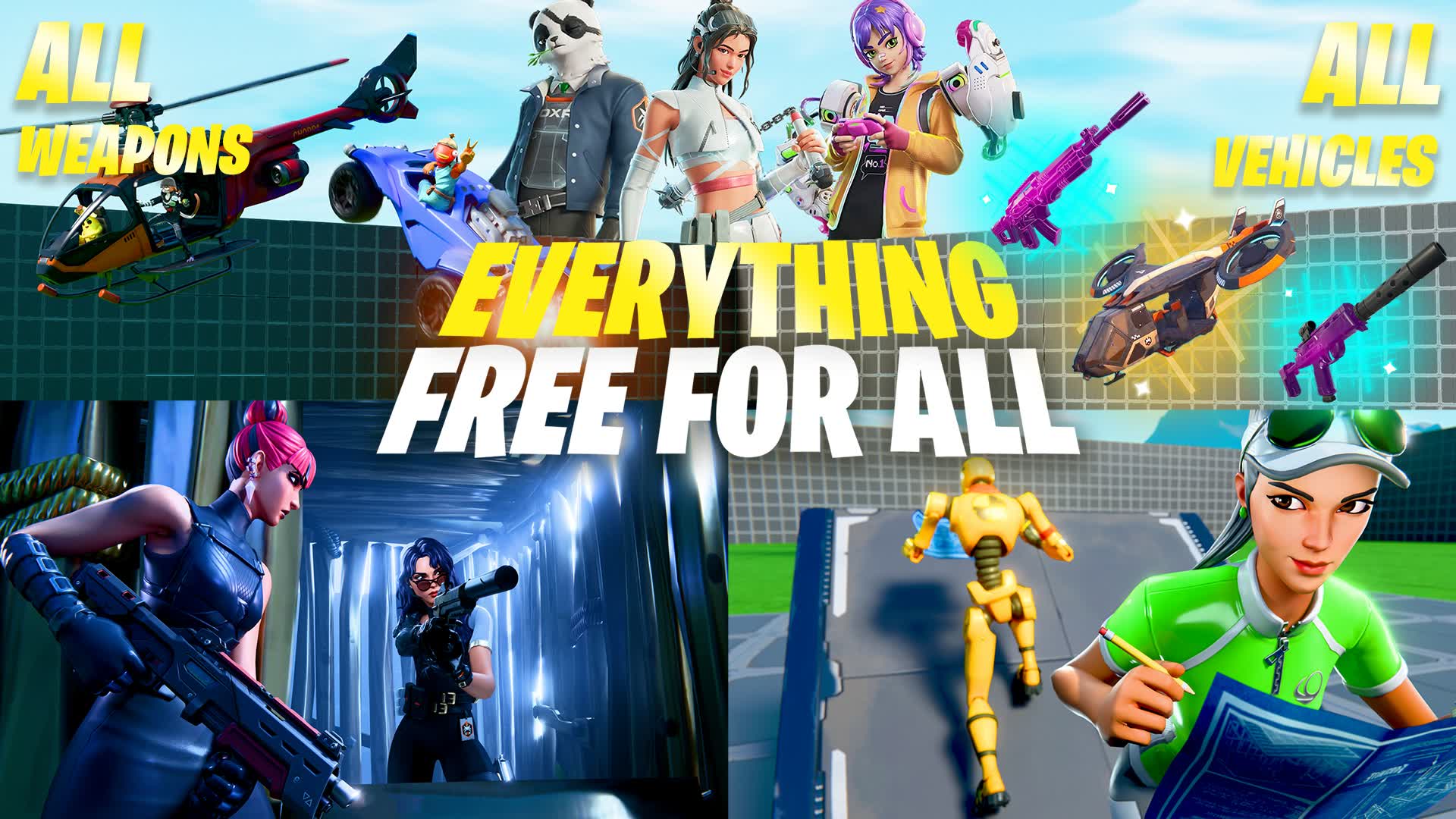 EVERYTHING FREE FOR ALL — Fortnite Creative map