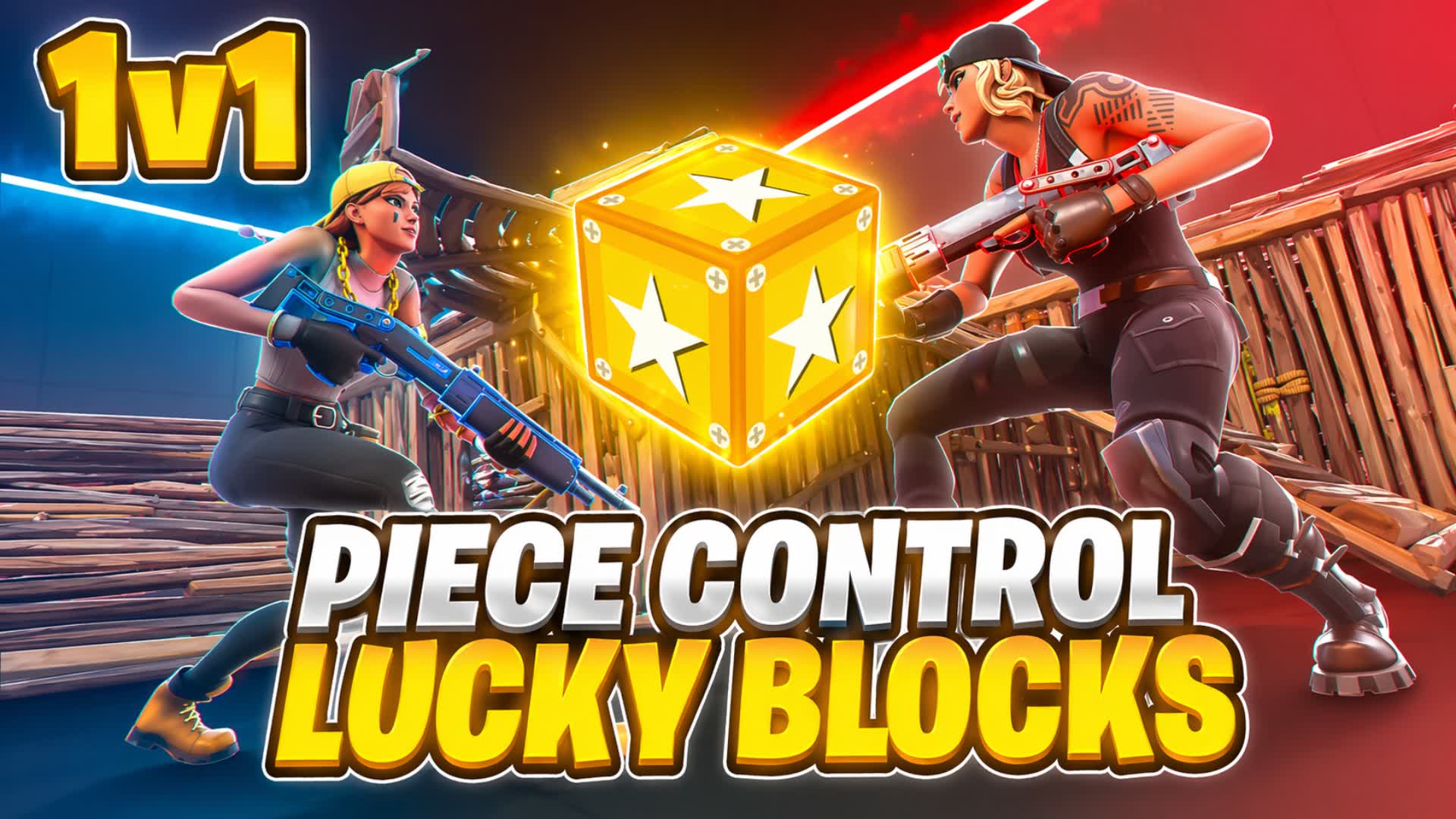 Piece Control 1v1 Lucky Blocks π― β Fortnite Creative map