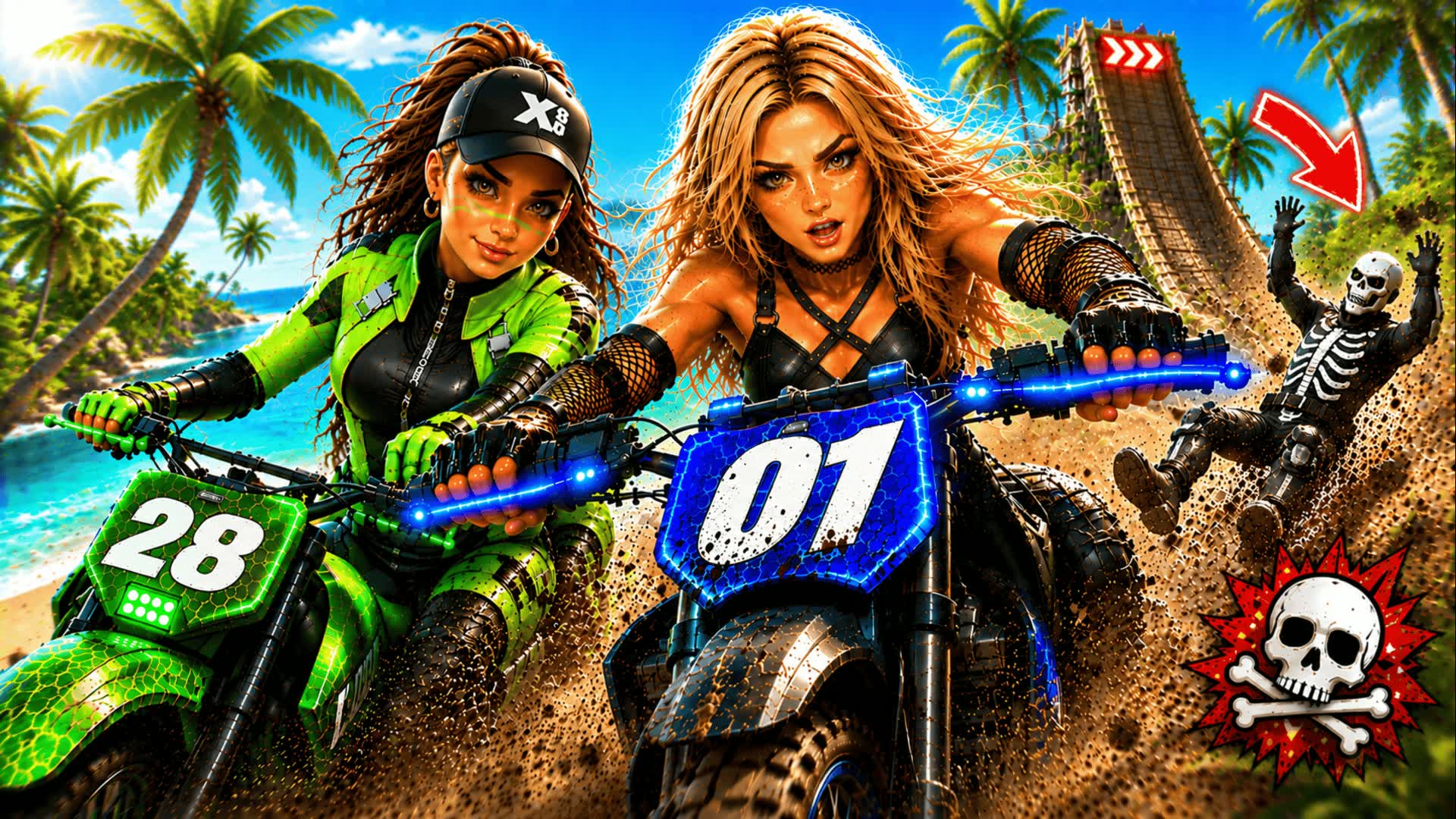 Tropical Speed Race🌴 — Fortnite Creative map