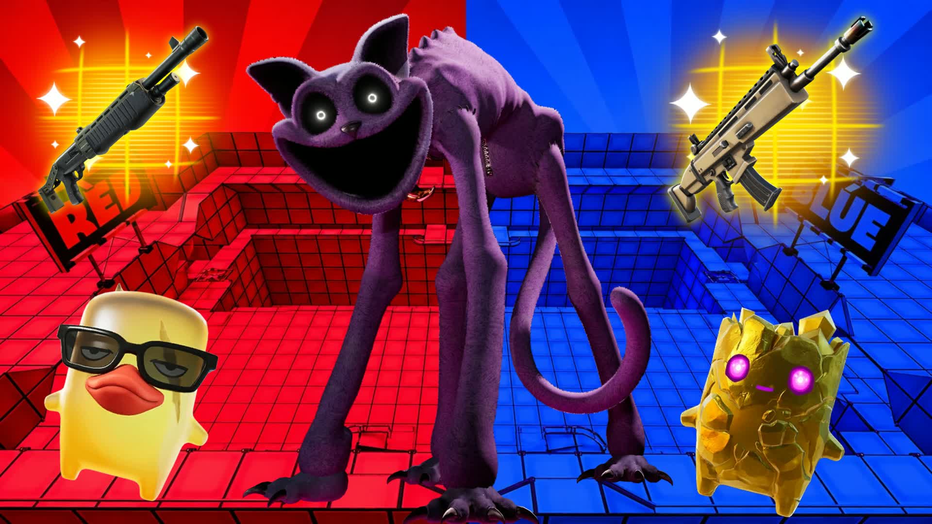 RED VS BLUE FINAL BOSS🔴🔵 — Fortnite Creative map