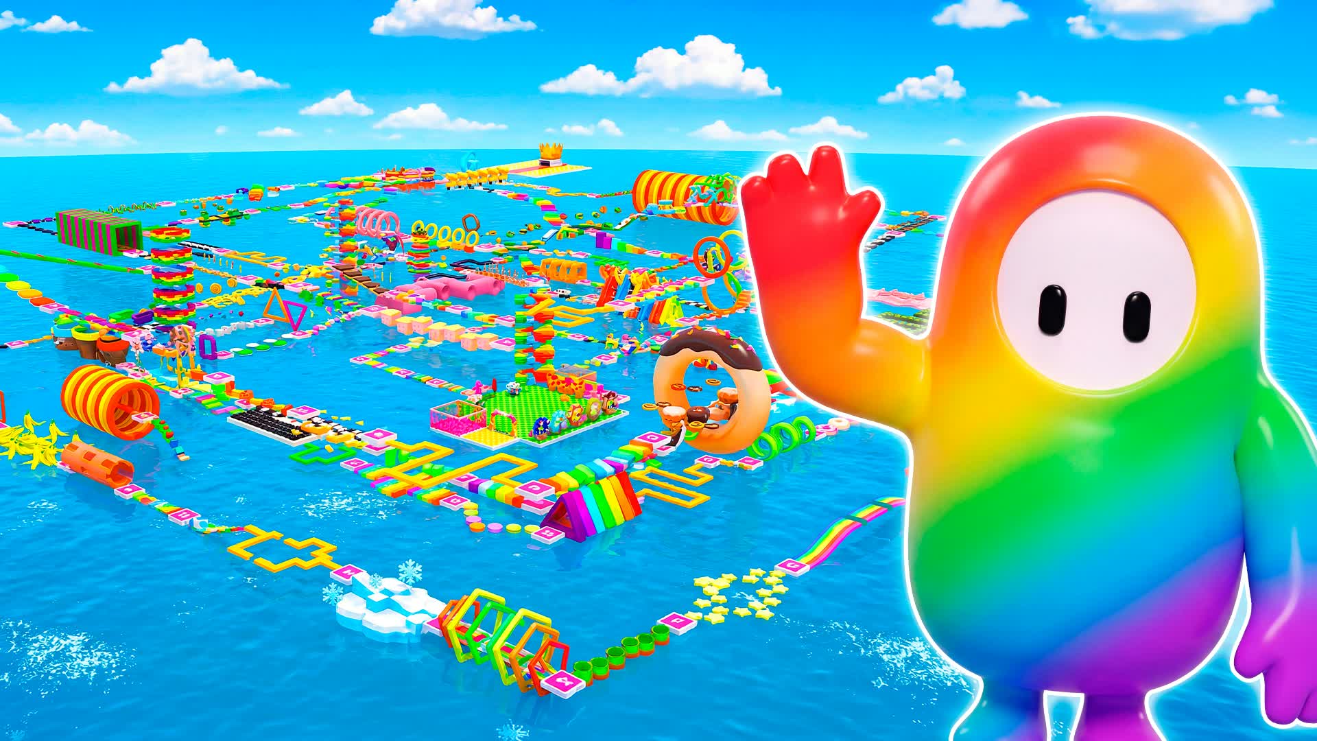 FALL GUYS 300+ OBBY PARKOUR β Fortnite Creative map