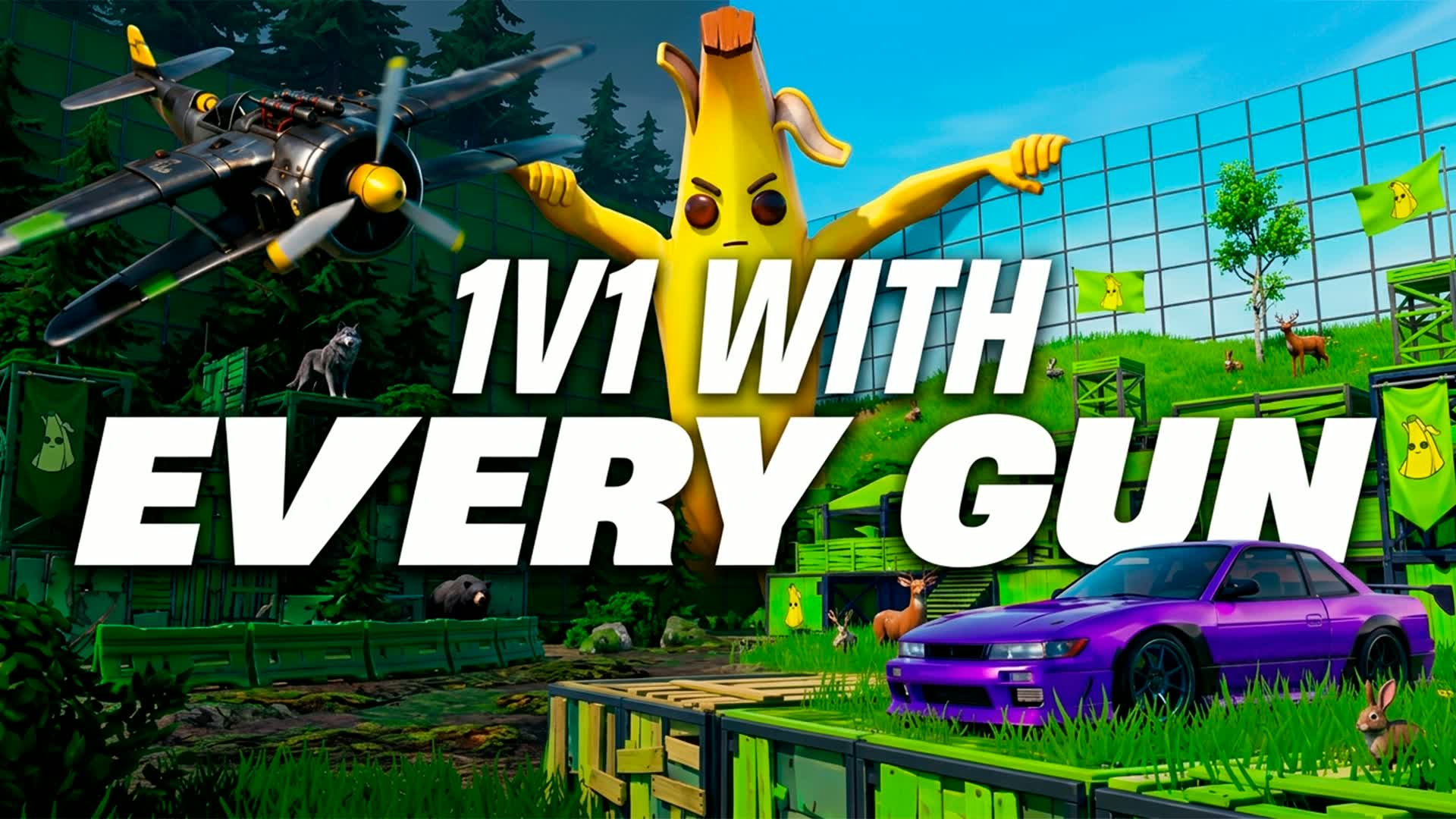 WILD LANDS 1V1 WITH EVERY GUN — Fortnite Creative map