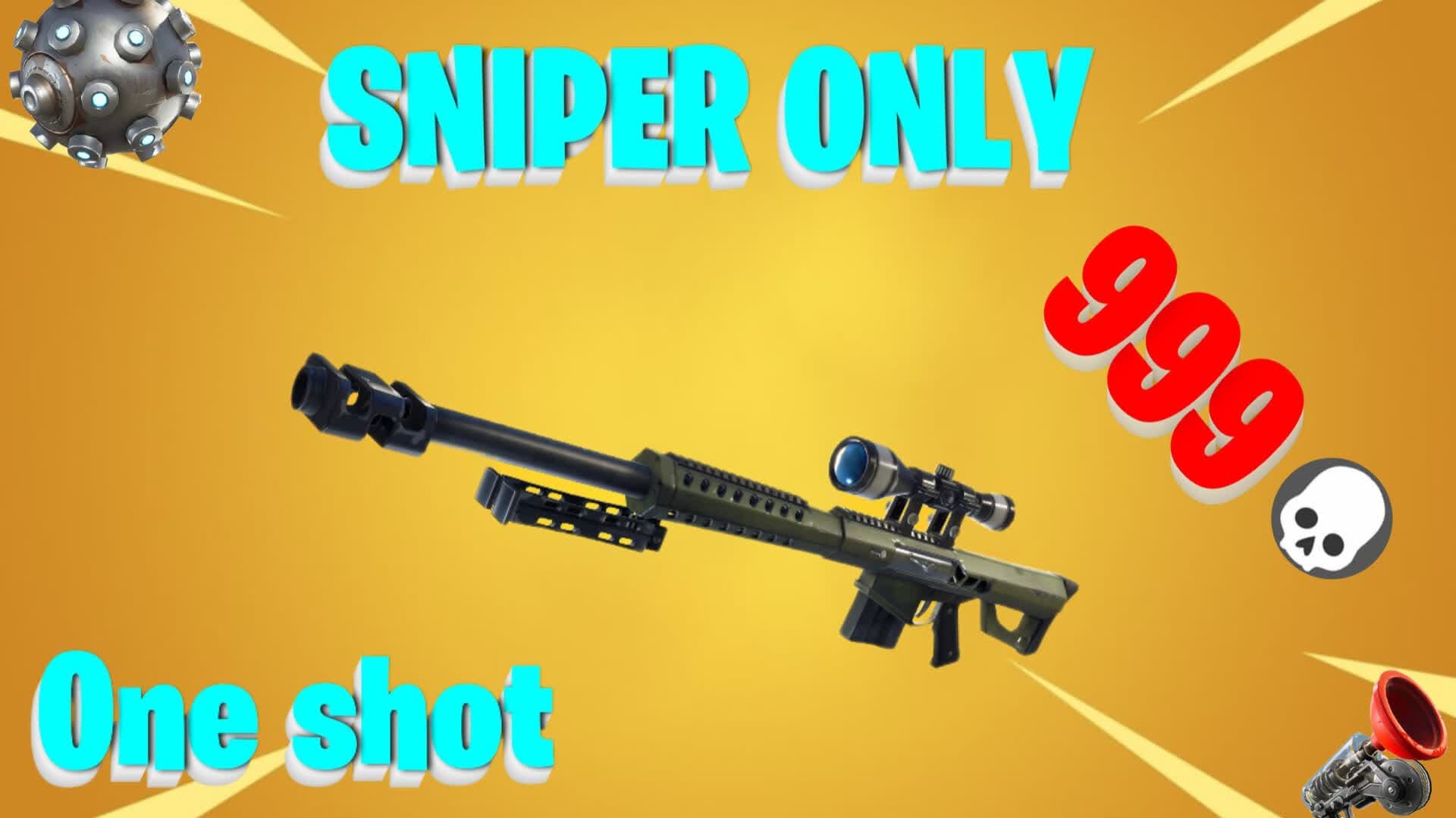 SNIPER ONLY ONE SHOT β Fortnite Creative map