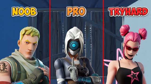 NOOB vs PRO vs TRYHARD EDIT COURSE β Fortnite Creative map