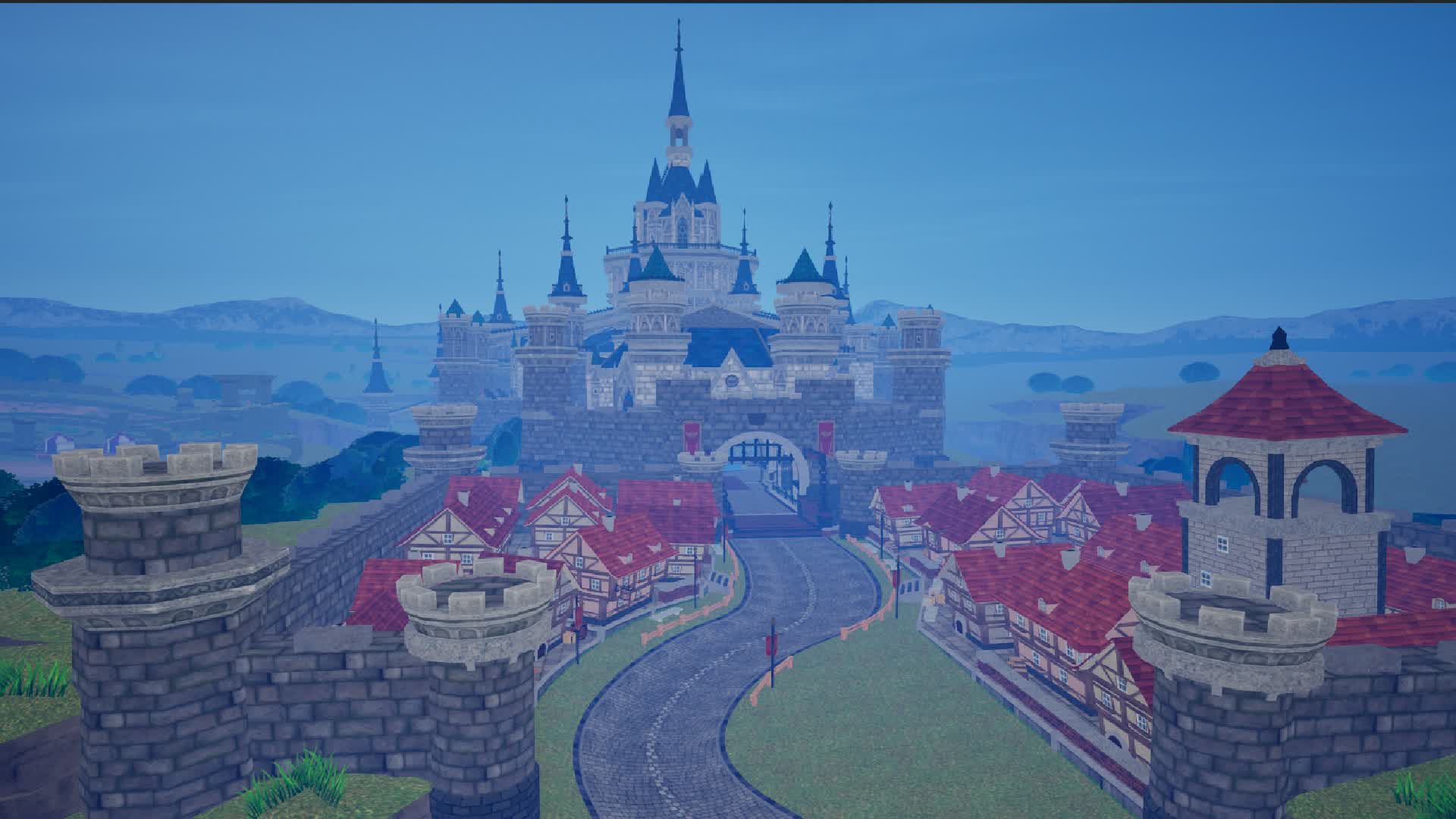 Medieval hand painted town — Fortnite Creative map