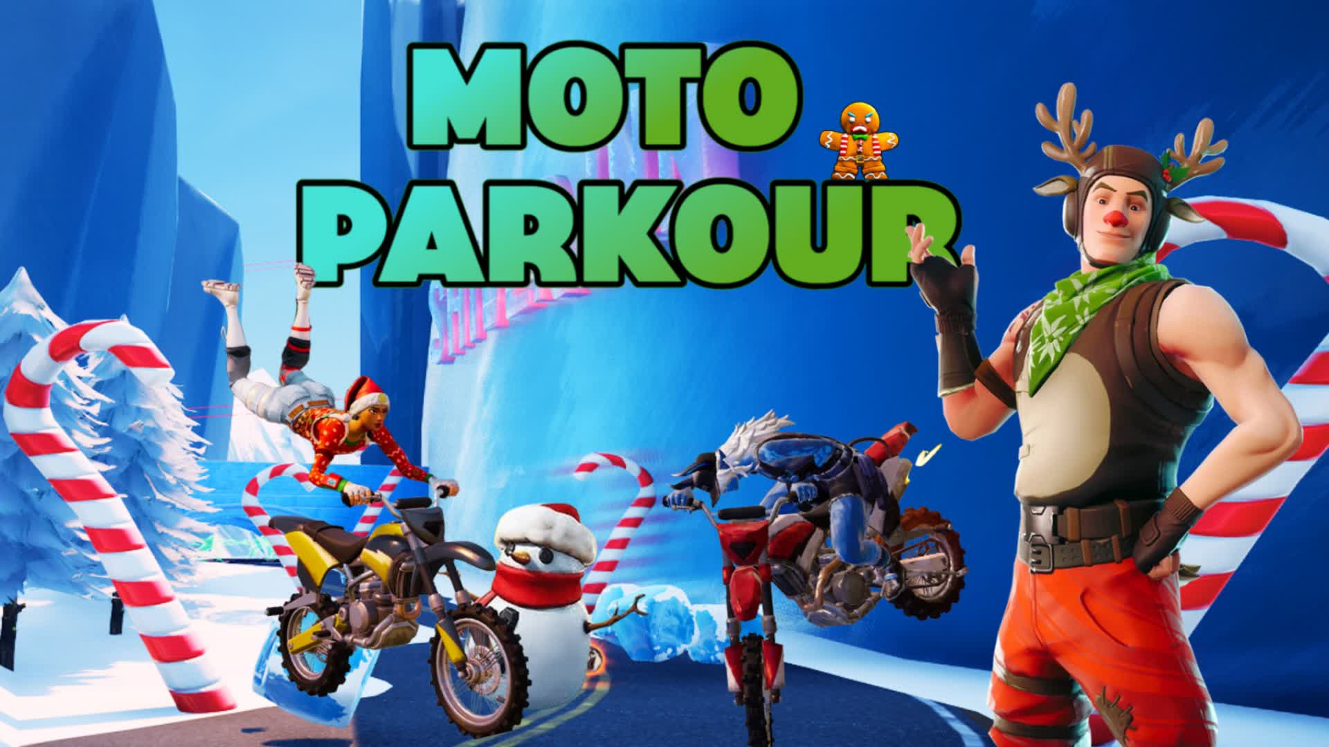 WINTER🥶MOTO PARKOUR — Fortnite Creative map