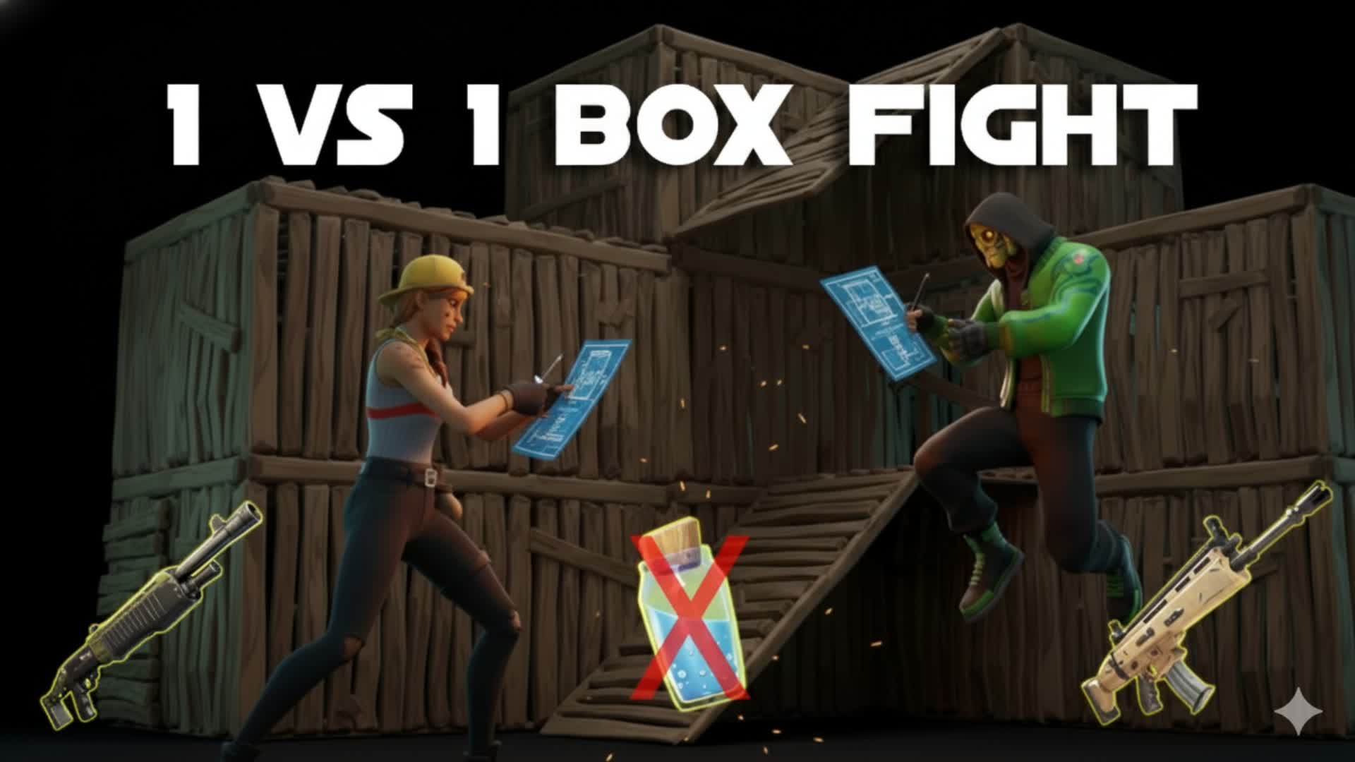 1 vs 1 box fight — Fortnite Creative map
