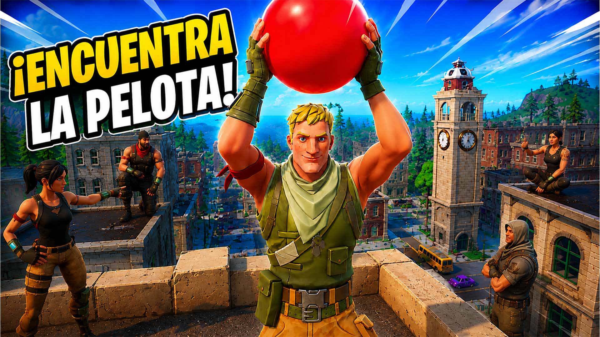 Esconde y busca la pelota — Fortnite Creative map