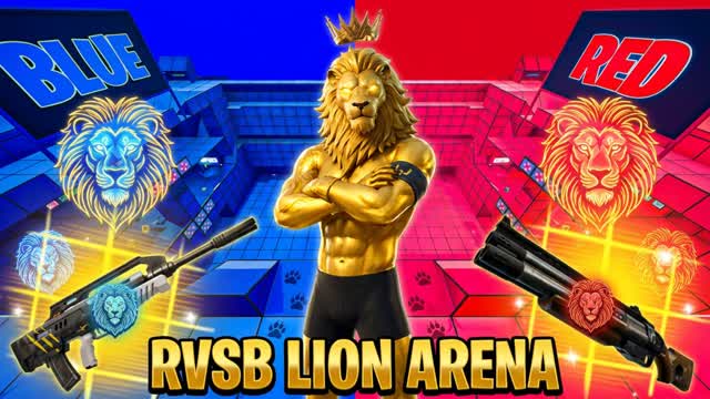 LIONS RED VS BLUE โ Fortnite Creative map
