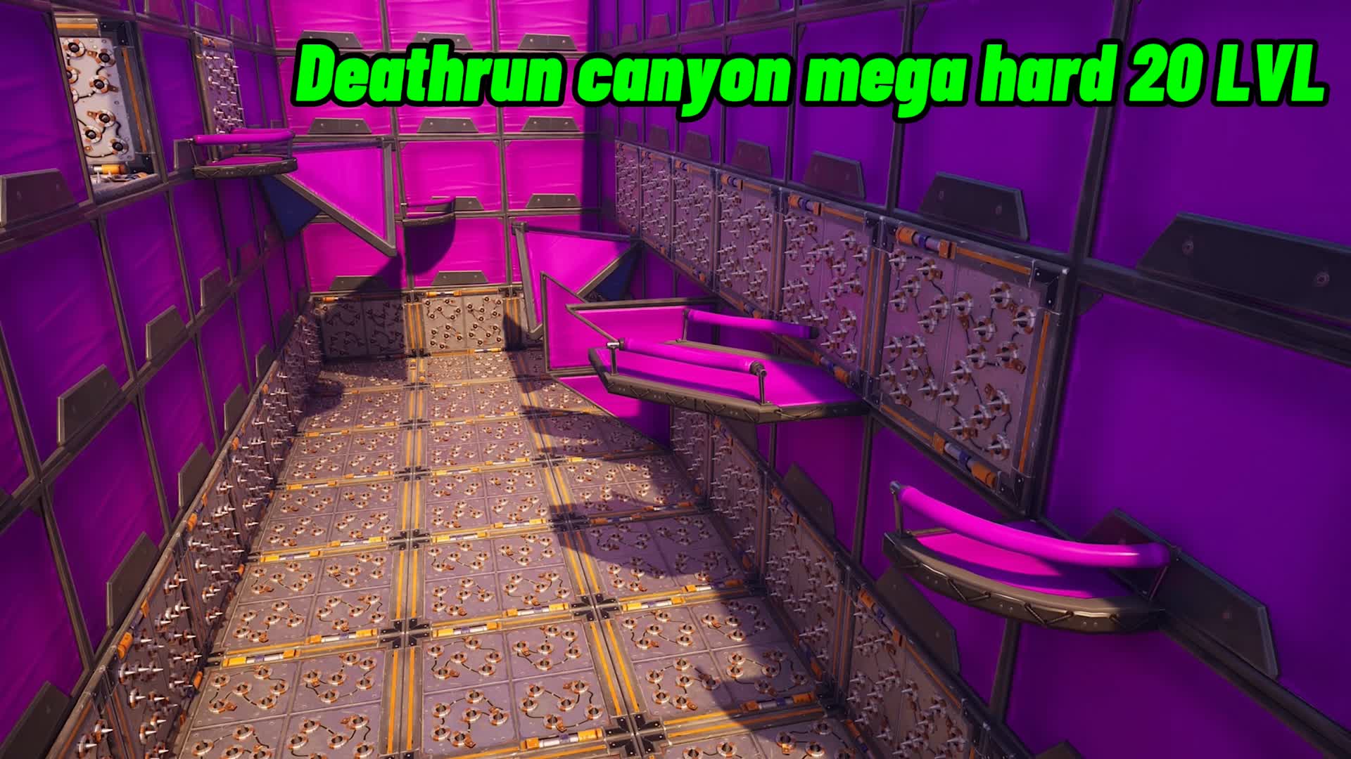 Deathrun canyon mega hard 20 LVL — Fortnite Creative map