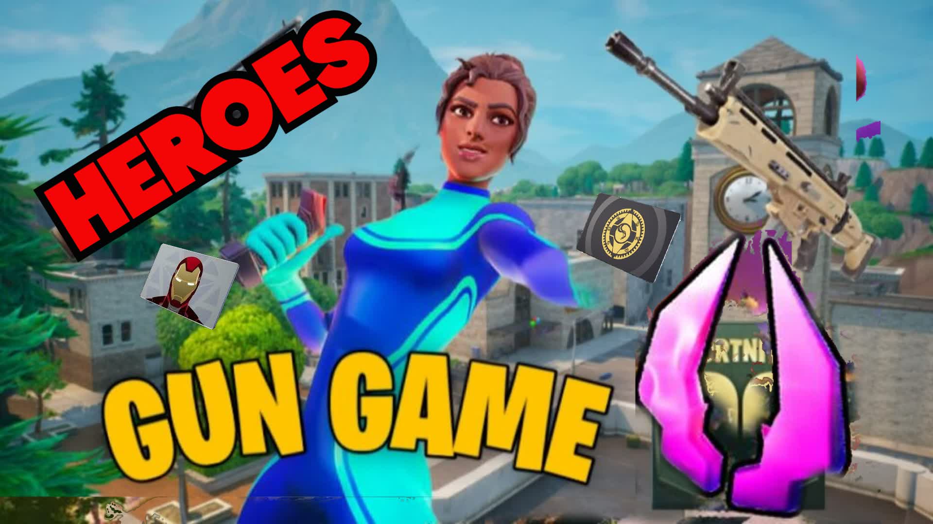 GUN GAME TILTED - HEROES — Fortnite Creative map