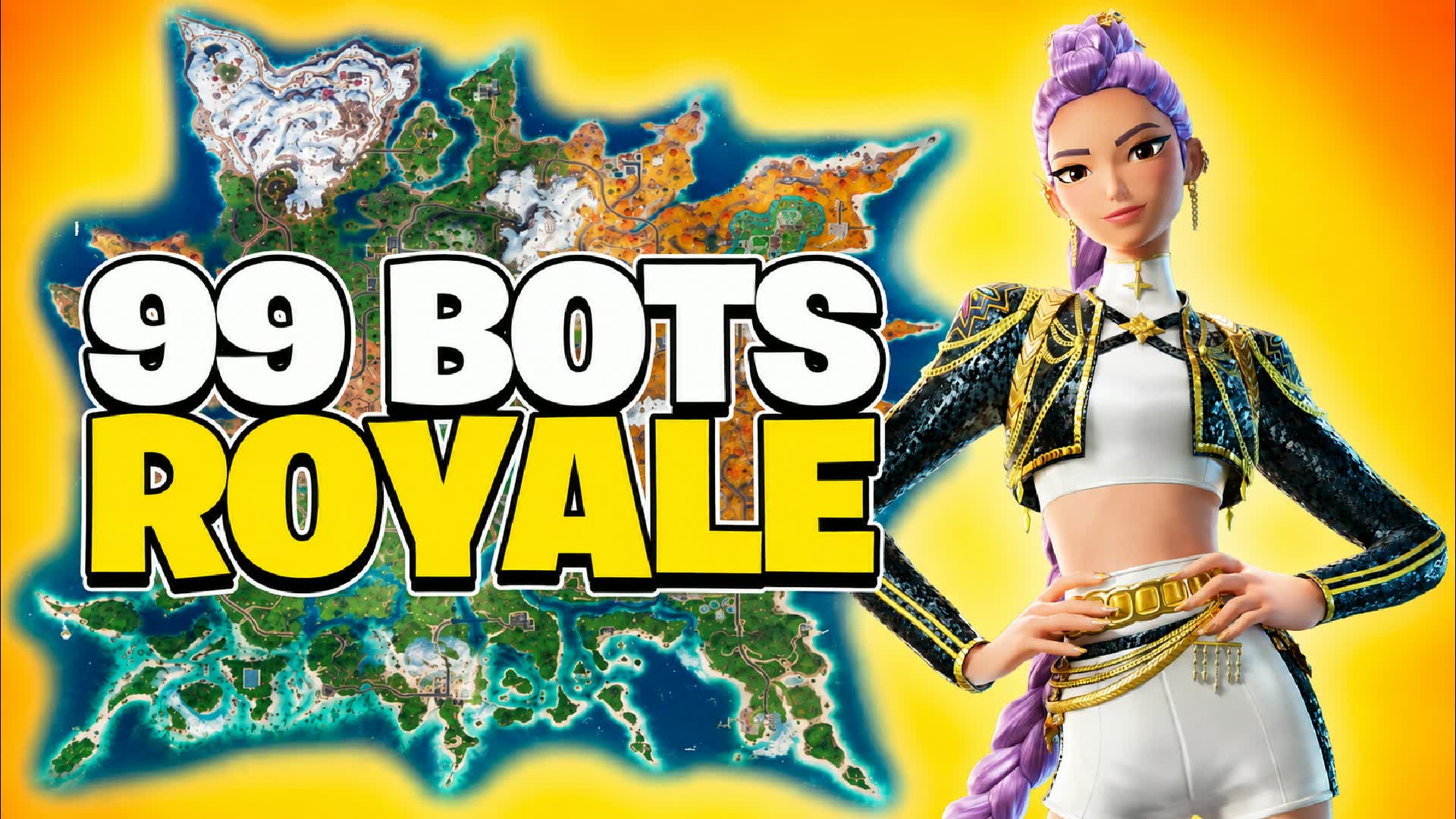 99 BOTS ROYALE ALL GUNS β β Fortnite Creative map