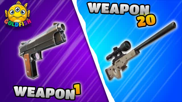 UNIQUE GUN GAME βοΈ β Fortnite Creative map