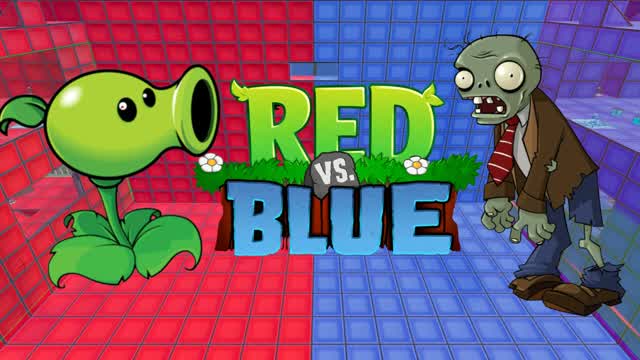 PLANTS VS ZOMBIES 🧠| RED VS BLUE 🔴🔵 — Fortnite Creative map
