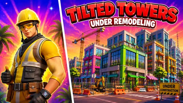 Tilted towers under remodeling 8v8 — Fortnite Creative map