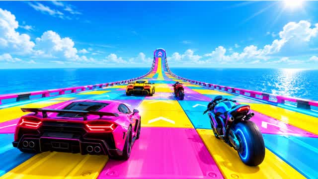 SUPER ROAD - MEGA RAMP β Fortnite Creative map