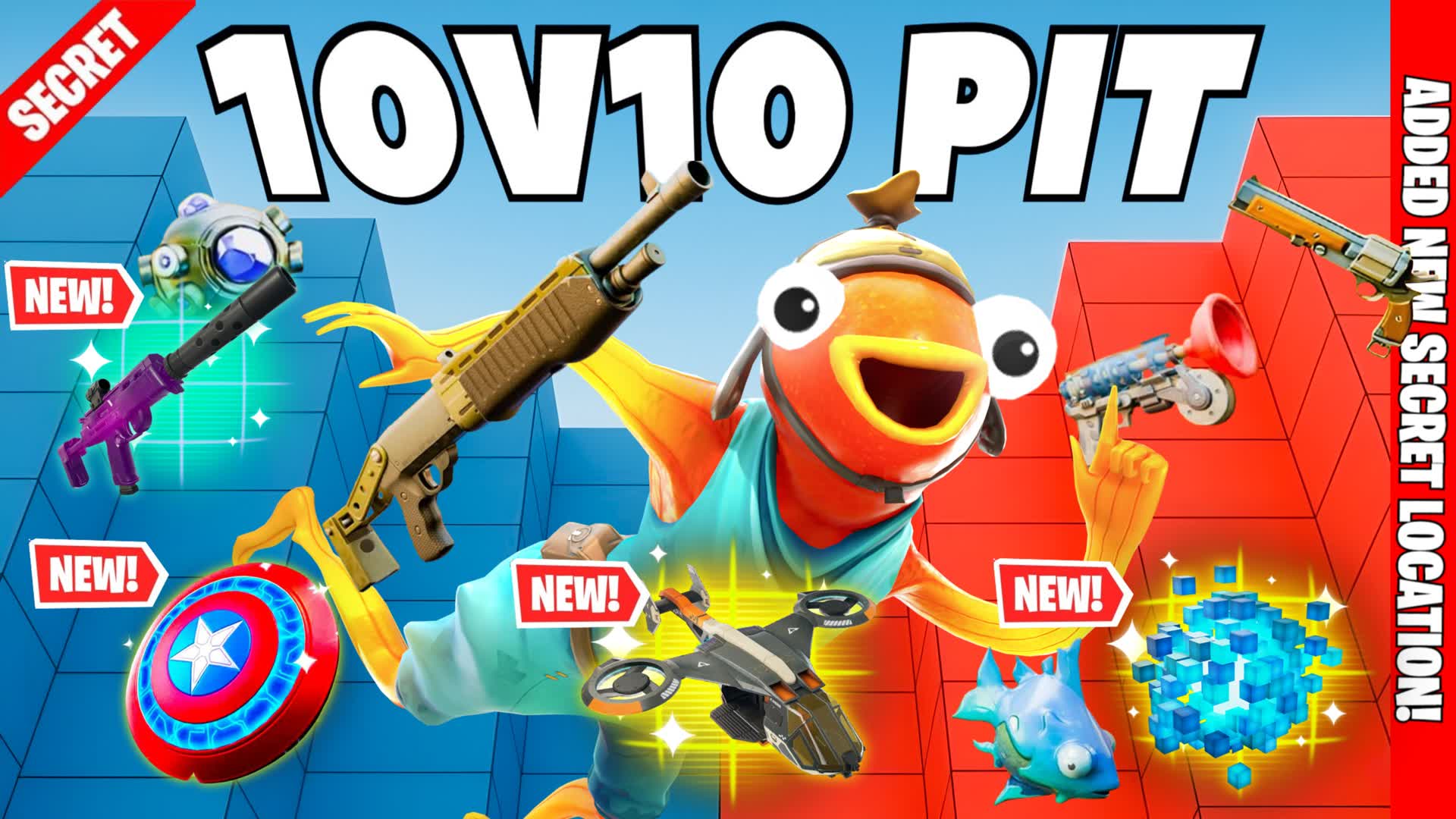 10VS10 PIT - حر للجميع 🔴🔵 — Fortnite Creative map