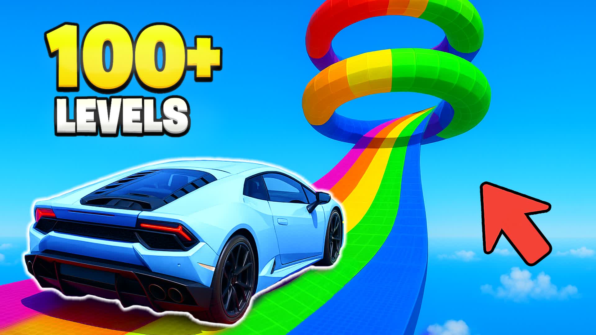 🌈MEGA OBBY CAR PARKOUR 🌈 — Fortnite Creative map