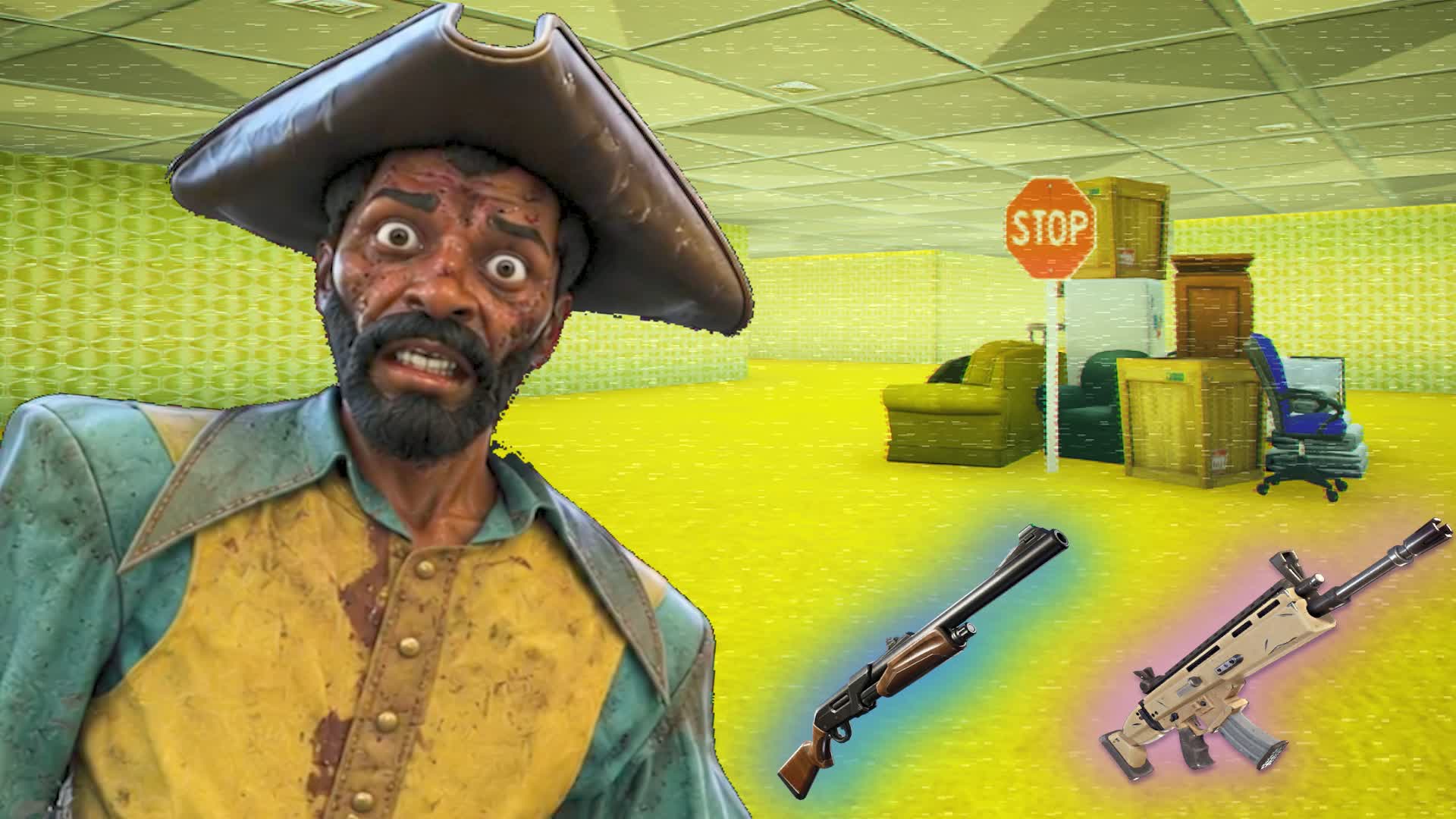 BACKROOMS MOVIE Gun Game — Fortnite Creative map