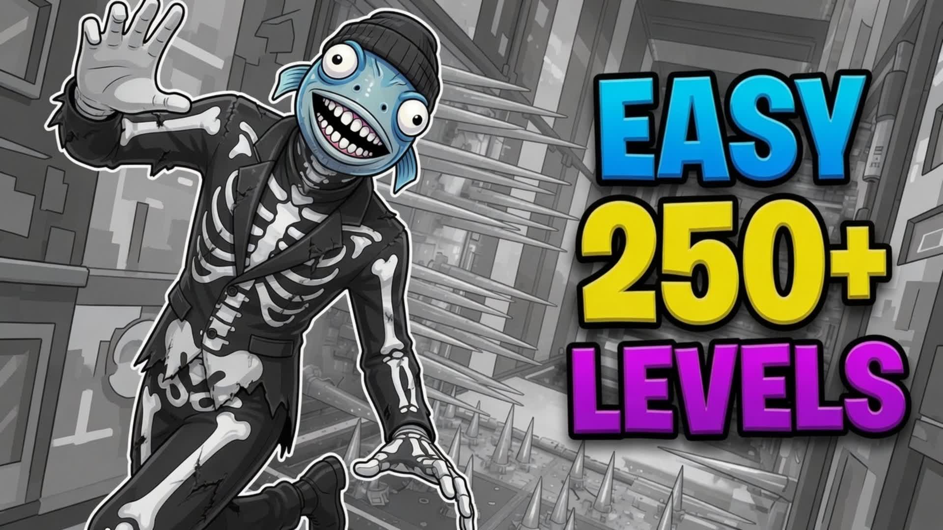 β¨ 250+ LEVELS DEFAULT DEATHRUN β¨ β Fortnite Creative map