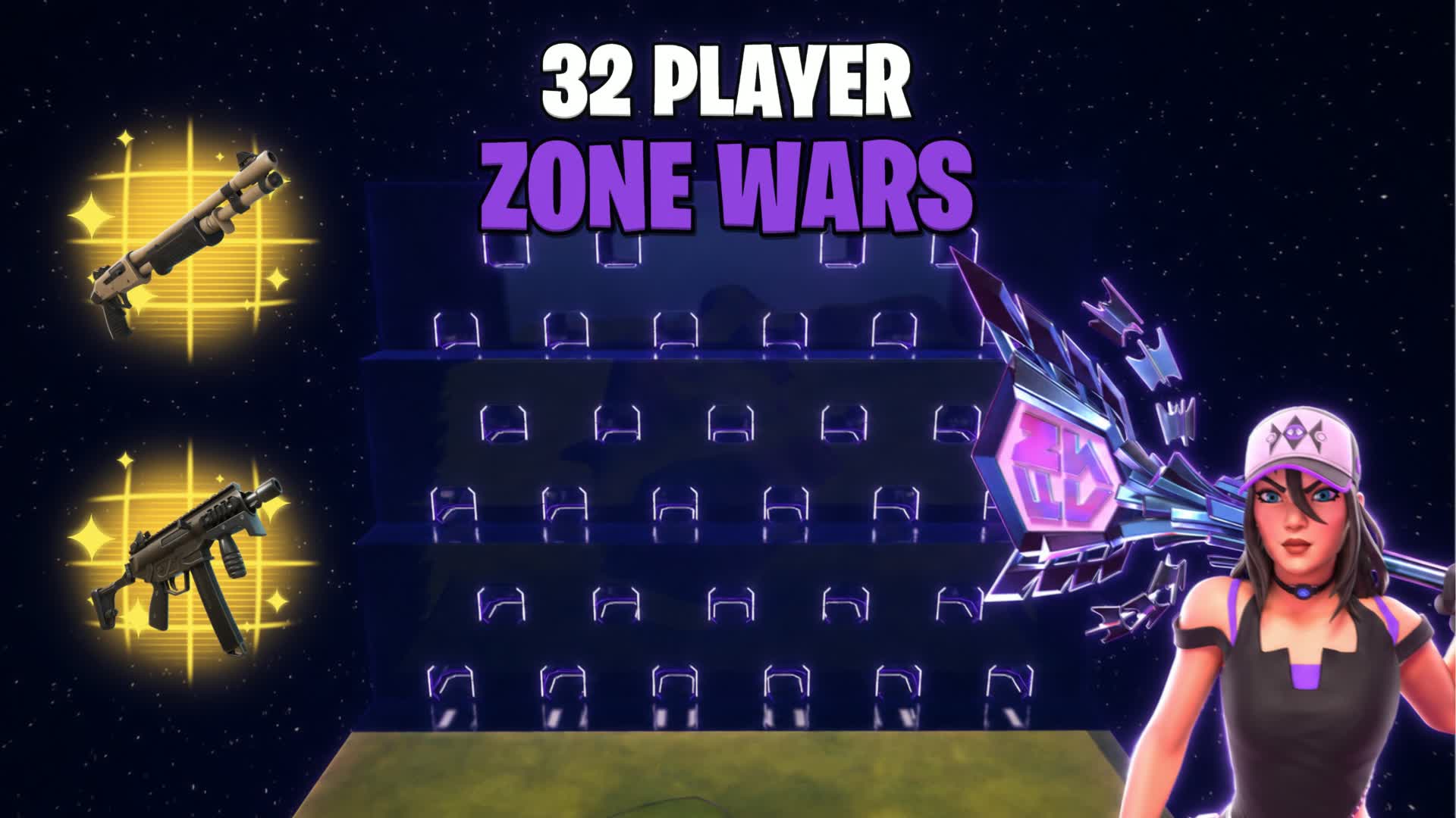 32 Player Solo Zone Wars - Lunaftn — Fortnite Creative map