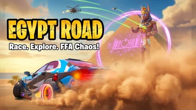 Egypt Road - FFA & Open World Race β Fortnite Creative map