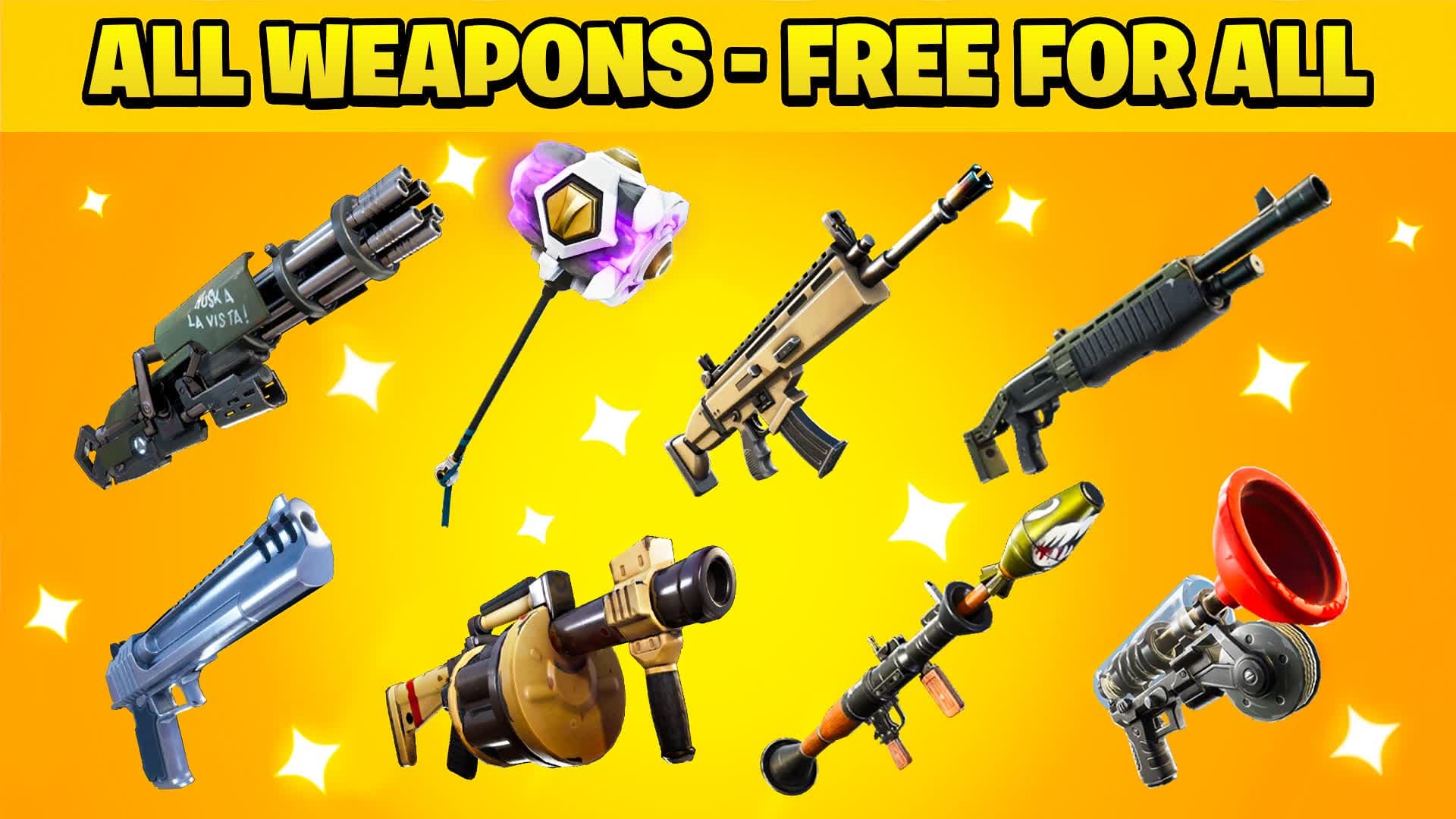 FREE FOR ALL - ALL WEAPONS! — Fortnite Creative map