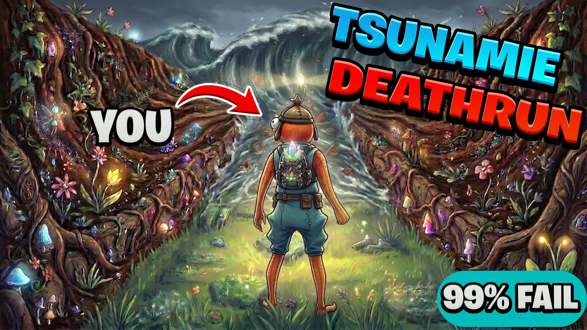 🌊TSUNAMIE DEATHRUN🌊 — Fortnite Creative map
