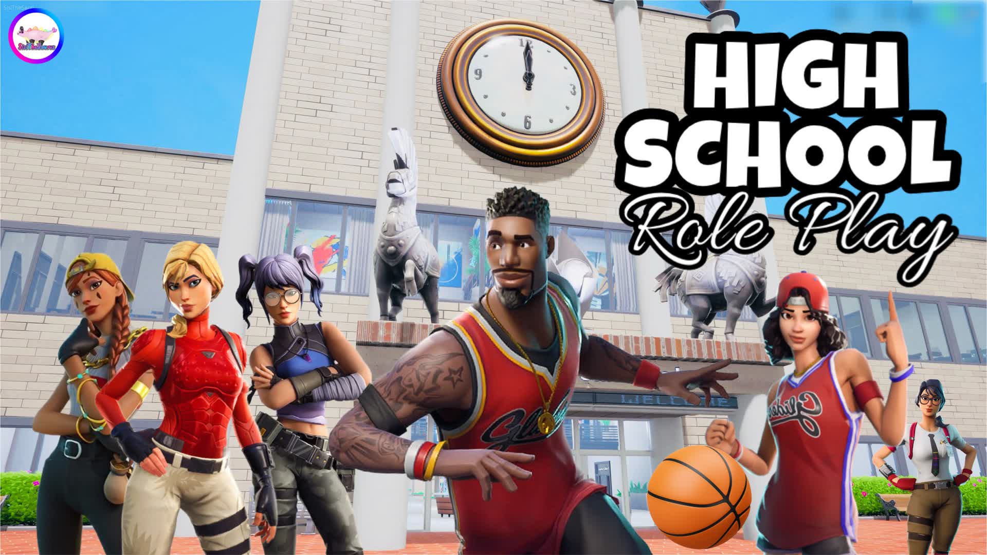 🏫High-School Role Play🚌 — Fortnite Creative map