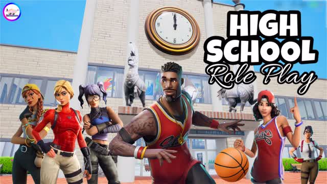 🏫High-School Role Play🚌 — Fortnite Creative map