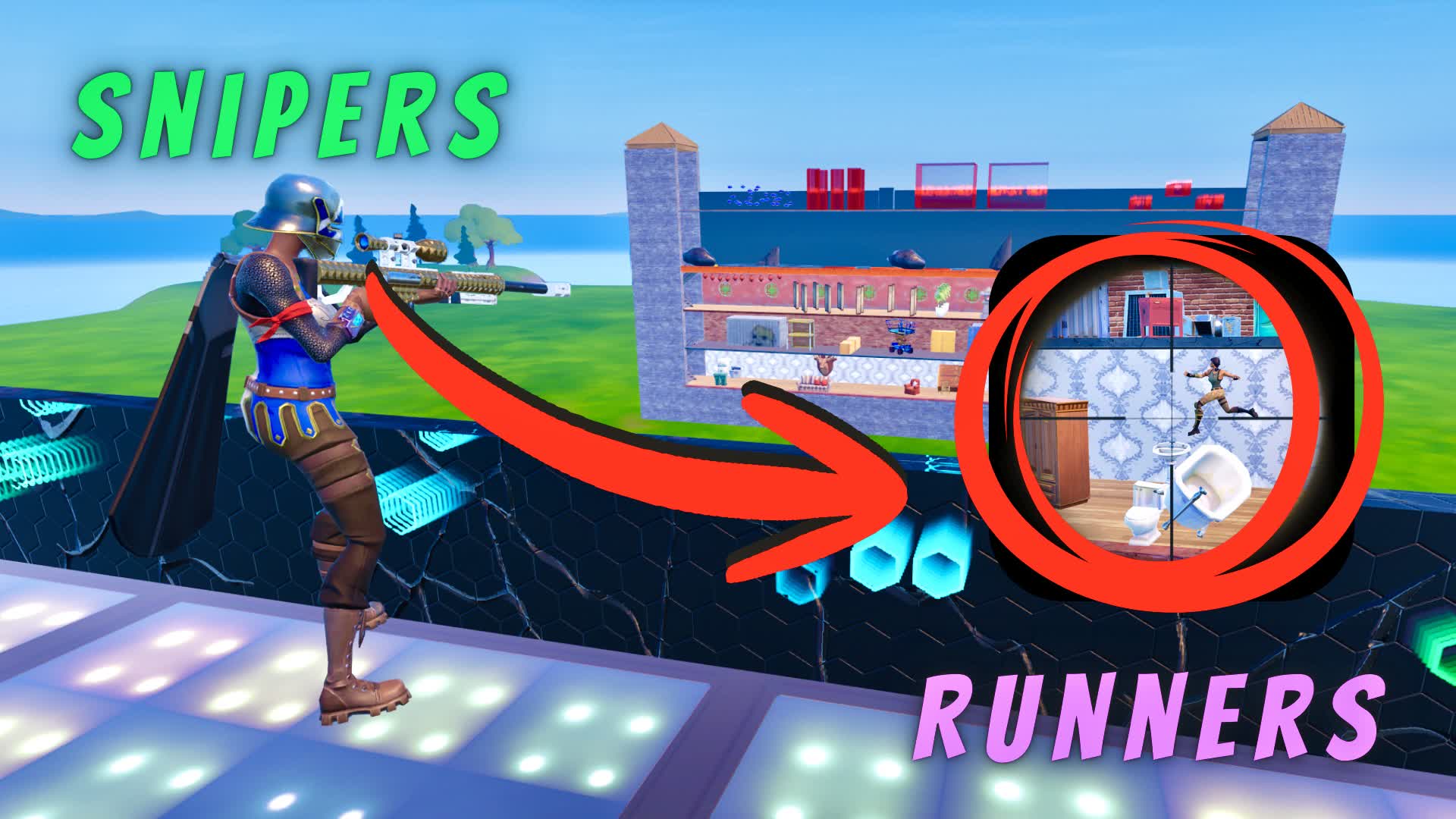 Ultimate Snipers Vs. Runners — Fortnite Creative map