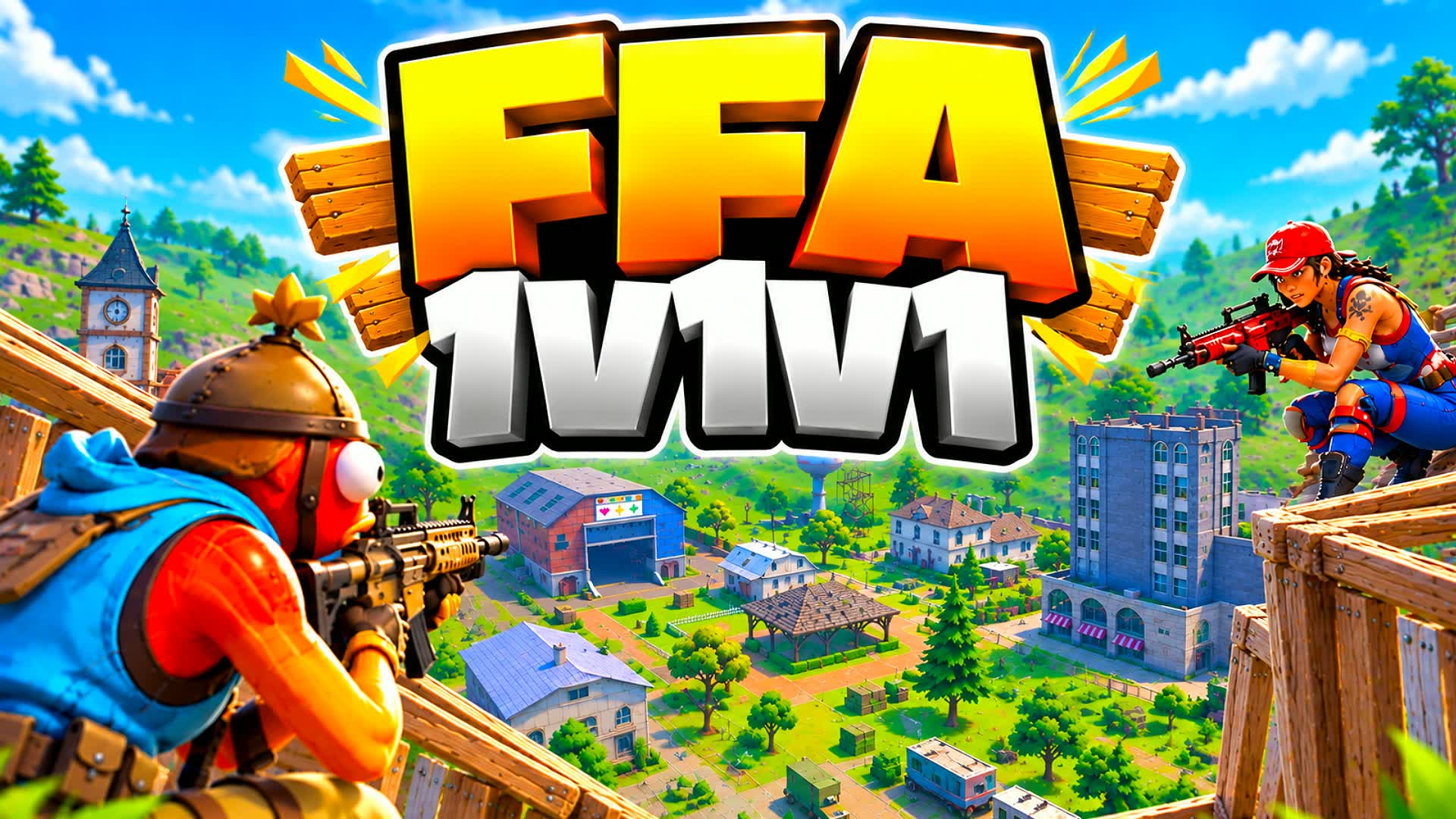 1V1V1 π― BUILDS PVP FFA β Fortnite Creative map