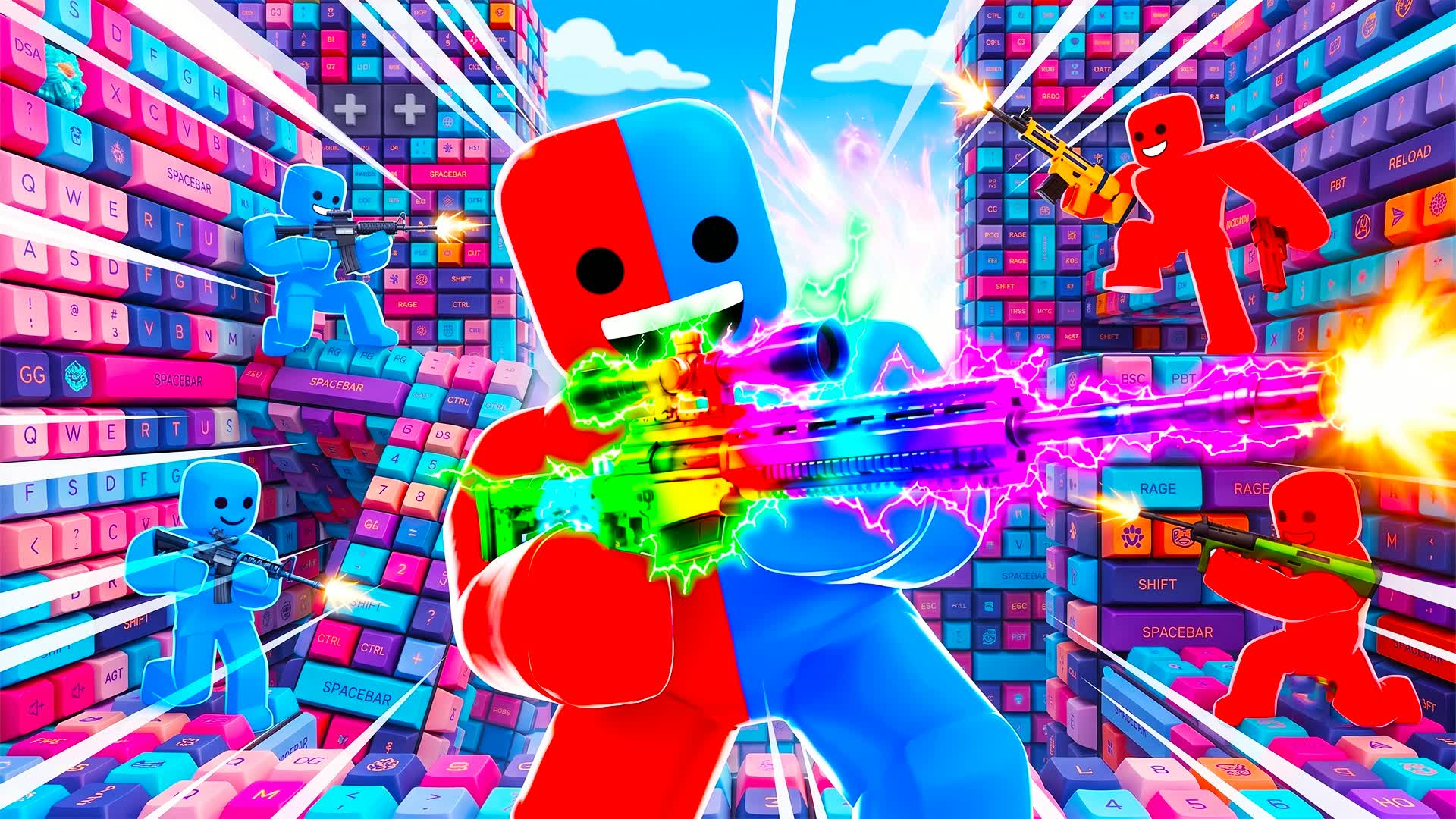 RED VS BLUE RIVALS KEYBOARD β Fortnite Creative map