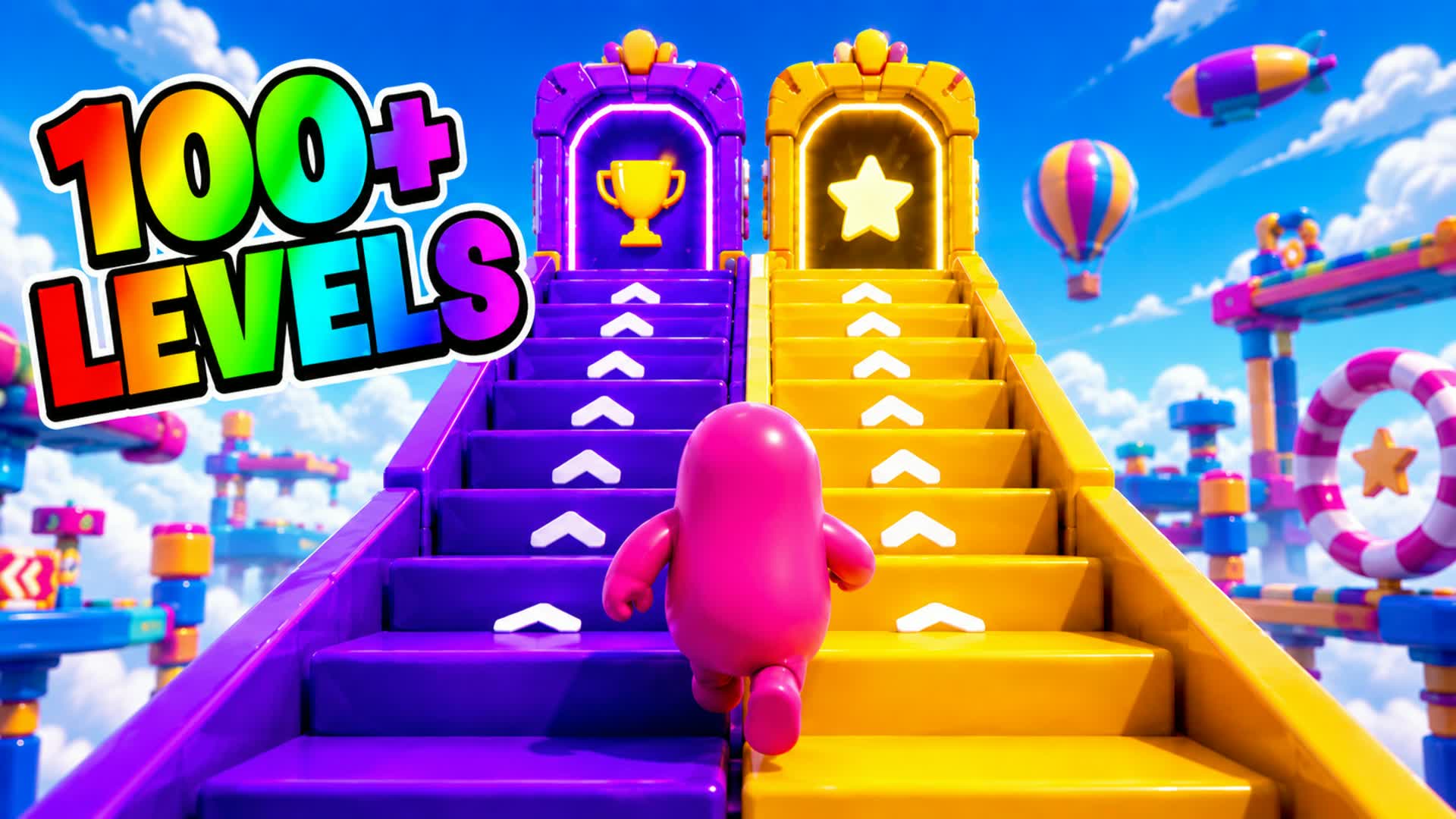 🌈RAINBOW PARKOUR 100+ — Fortnite Creative map