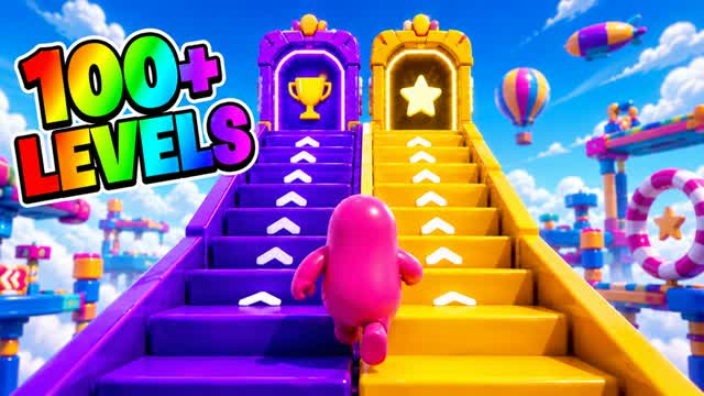 🌈RAINBOW PARKOUR 100+ — Fortnite Creative map