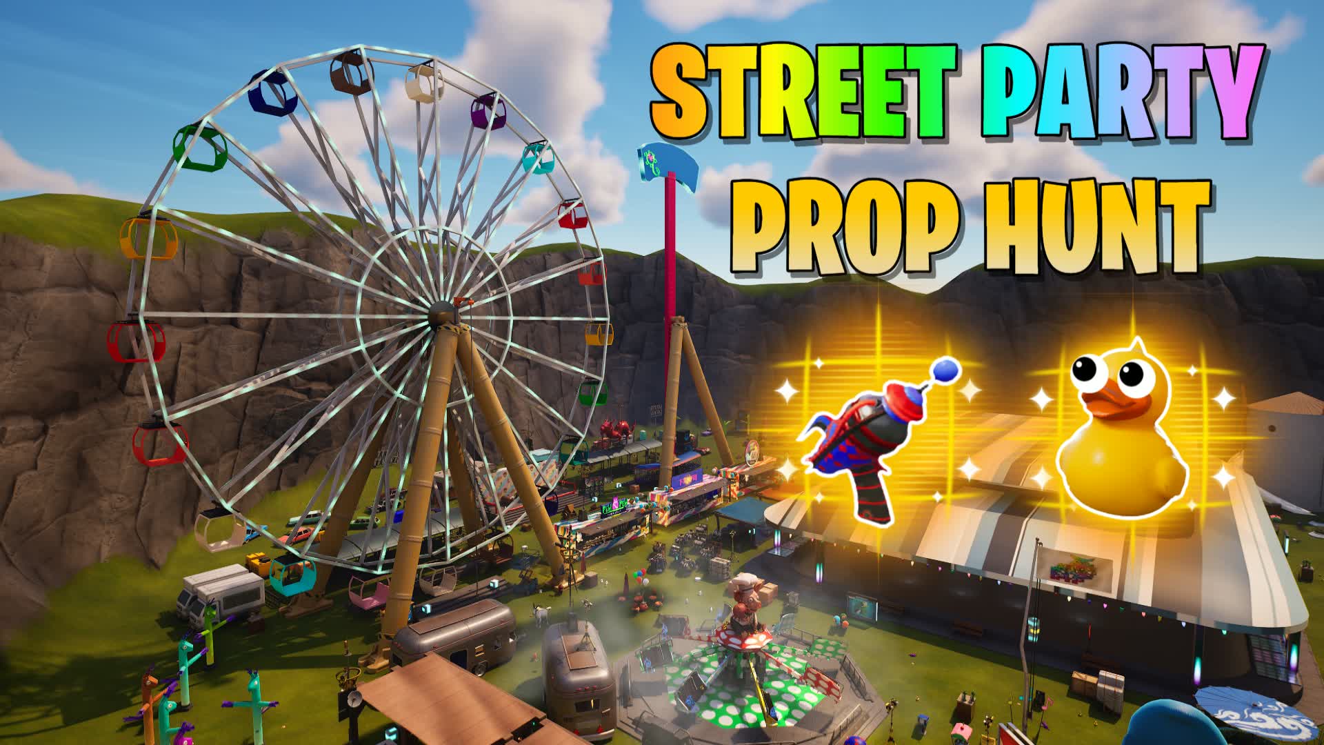 STREET PARTY PROP HUNT CACHE CACHE — Fortnite Creative map