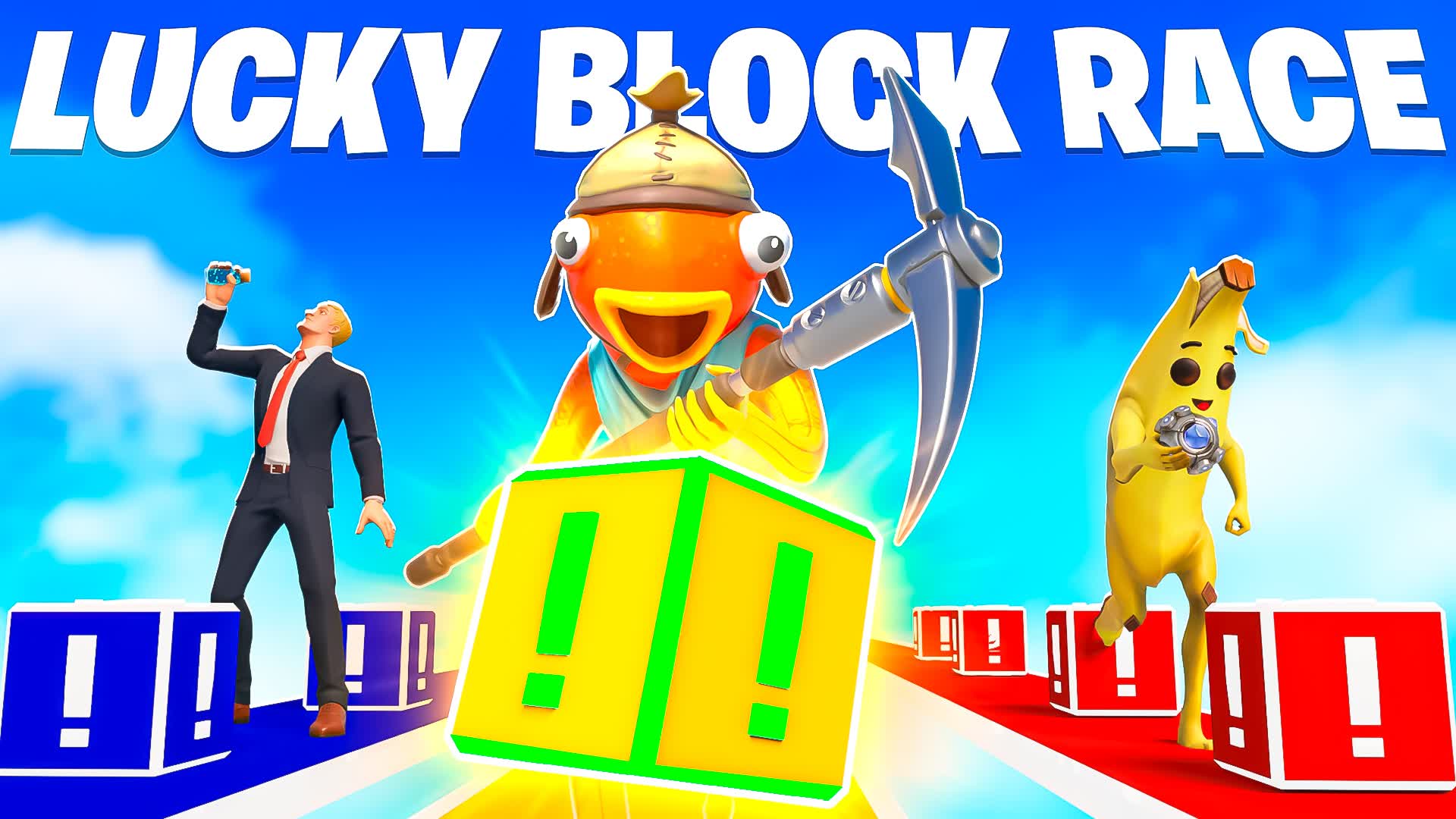 LUCKY BLOCK EXTREME RACE β β Fortnite Creative map
