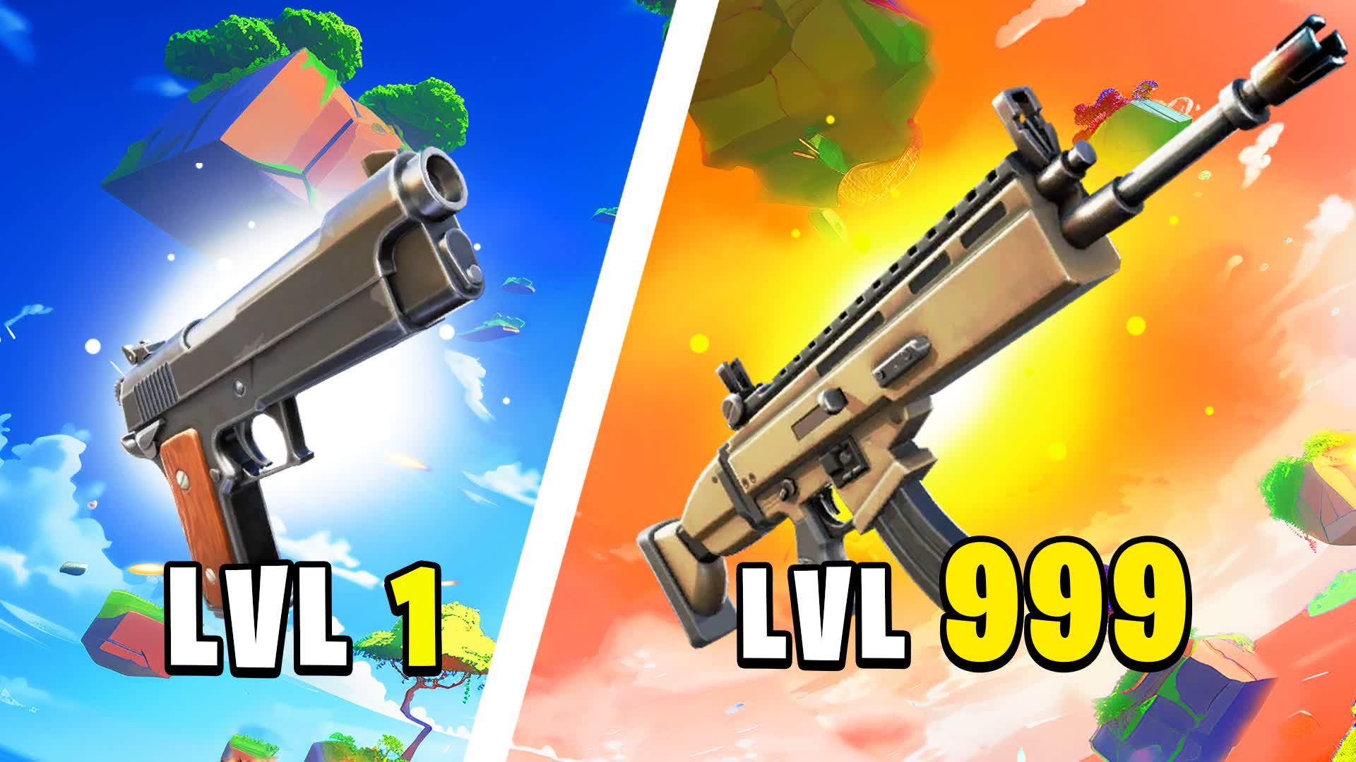 🎯SKYBLOCK GUN GAME ONE SHOT — Fortnite Creative map