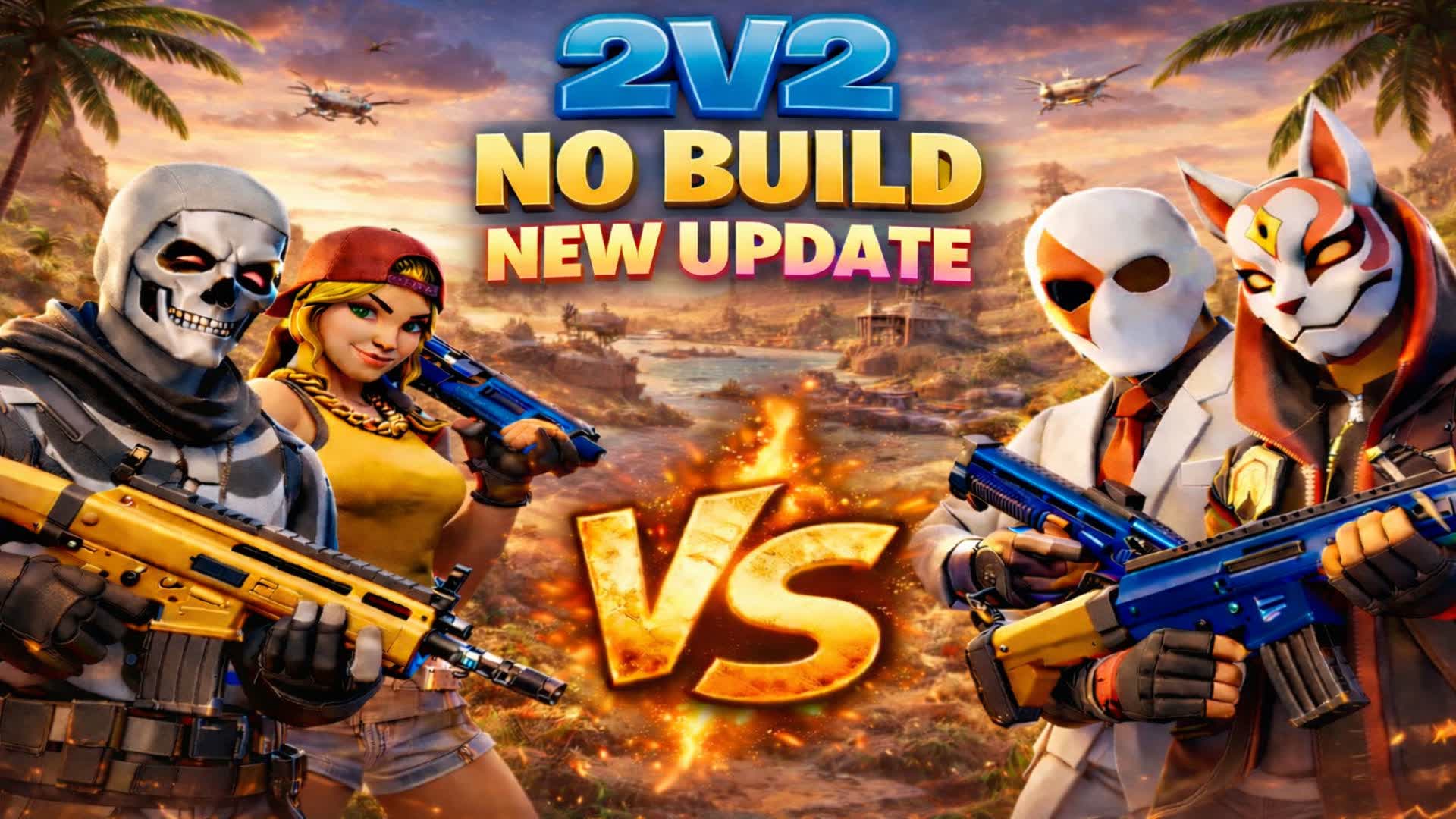 2V2 NO BUILDS — Fortnite Creative map